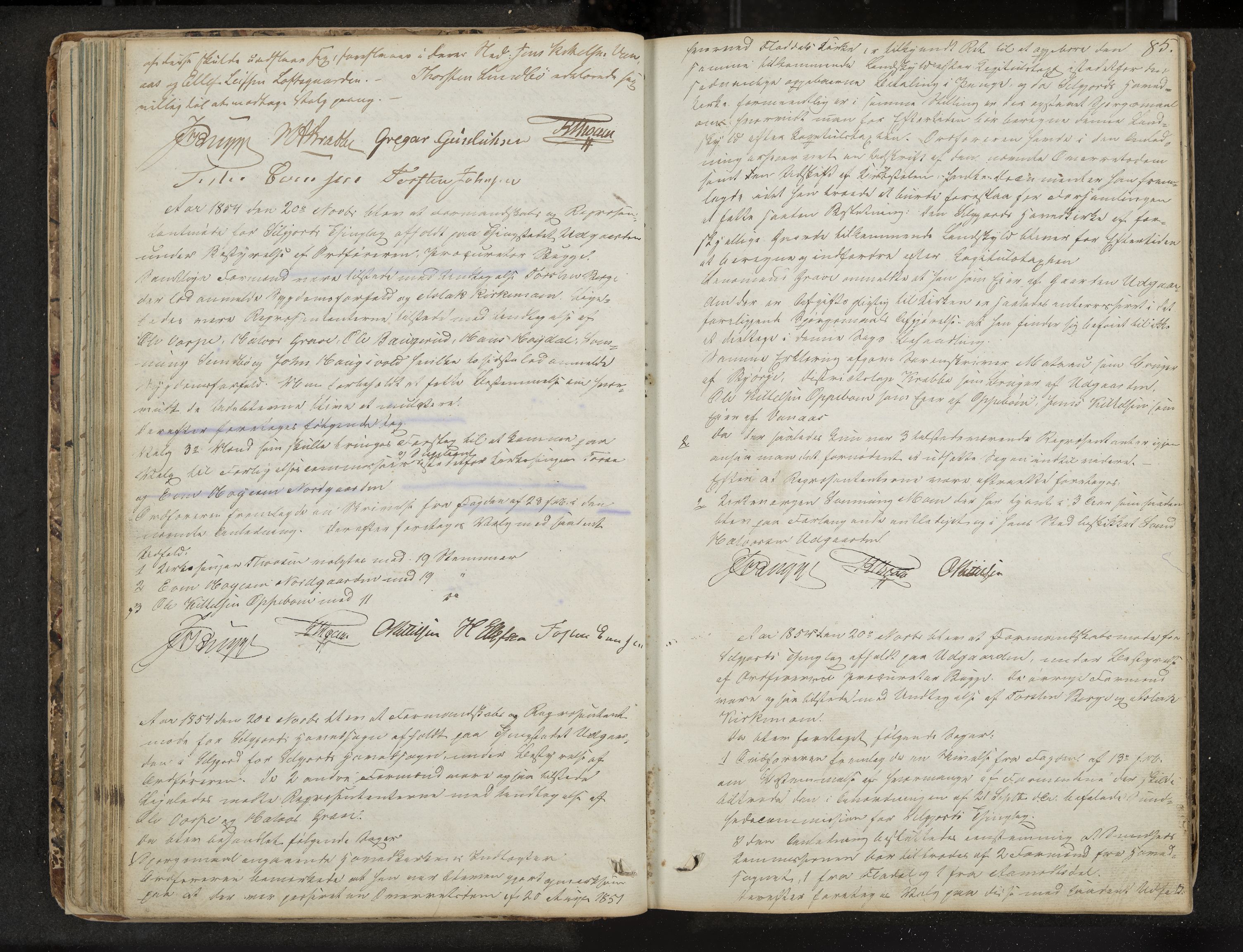 Seljord formannskap og sentraladministrasjon, IKAK/0828021/A/Aa/L0001: Møtebok med register, 1838-1879, p. 85