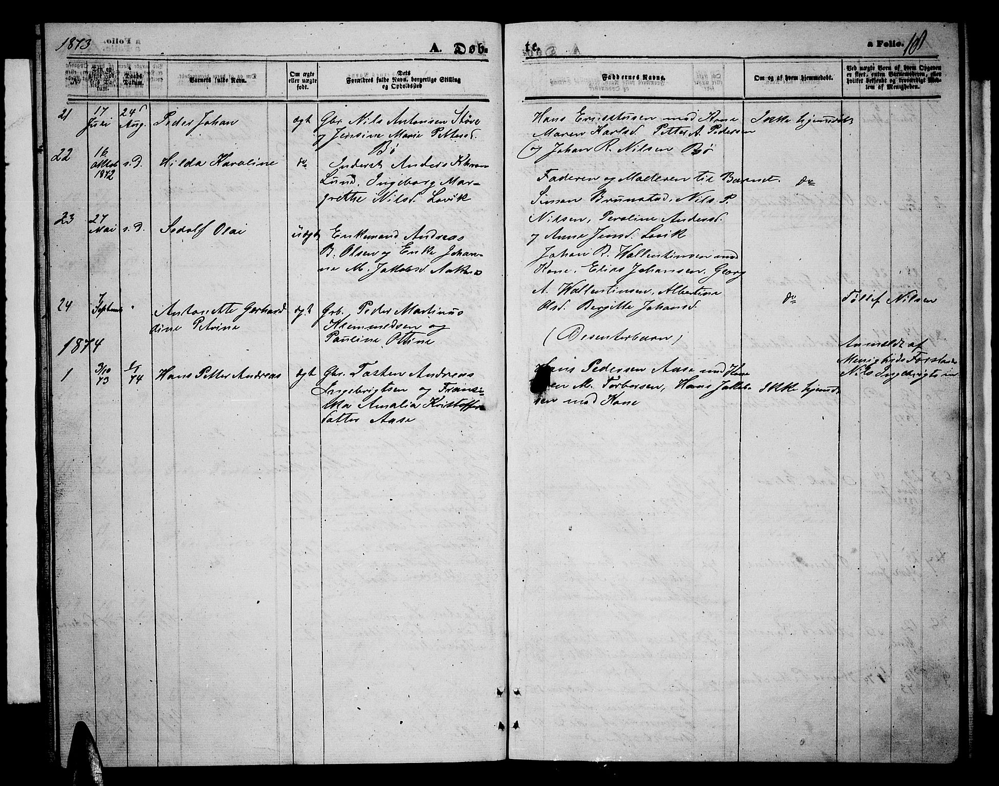 Ministerialprotokoller, klokkerbøker og fødselsregistre - Nordland, SAT/A-1459/898/L1426: Parish register (copy) no. 898C01, 1869-1886, p. 18