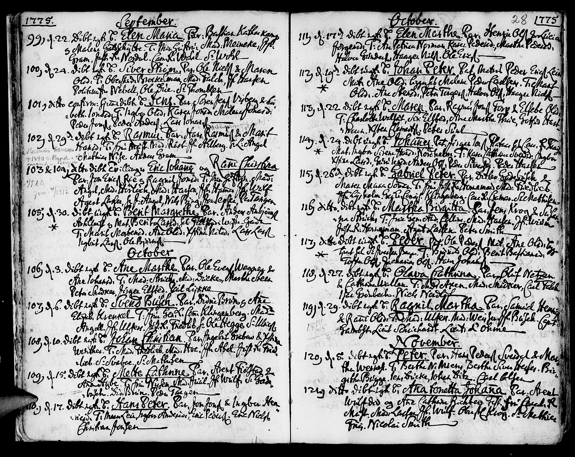 Ministerialprotokoller, klokkerbøker og fødselsregistre - Sør-Trøndelag, SAT/A-1456/601/L0039: Parish register (official) no. 601A07, 1770-1819, p. 28