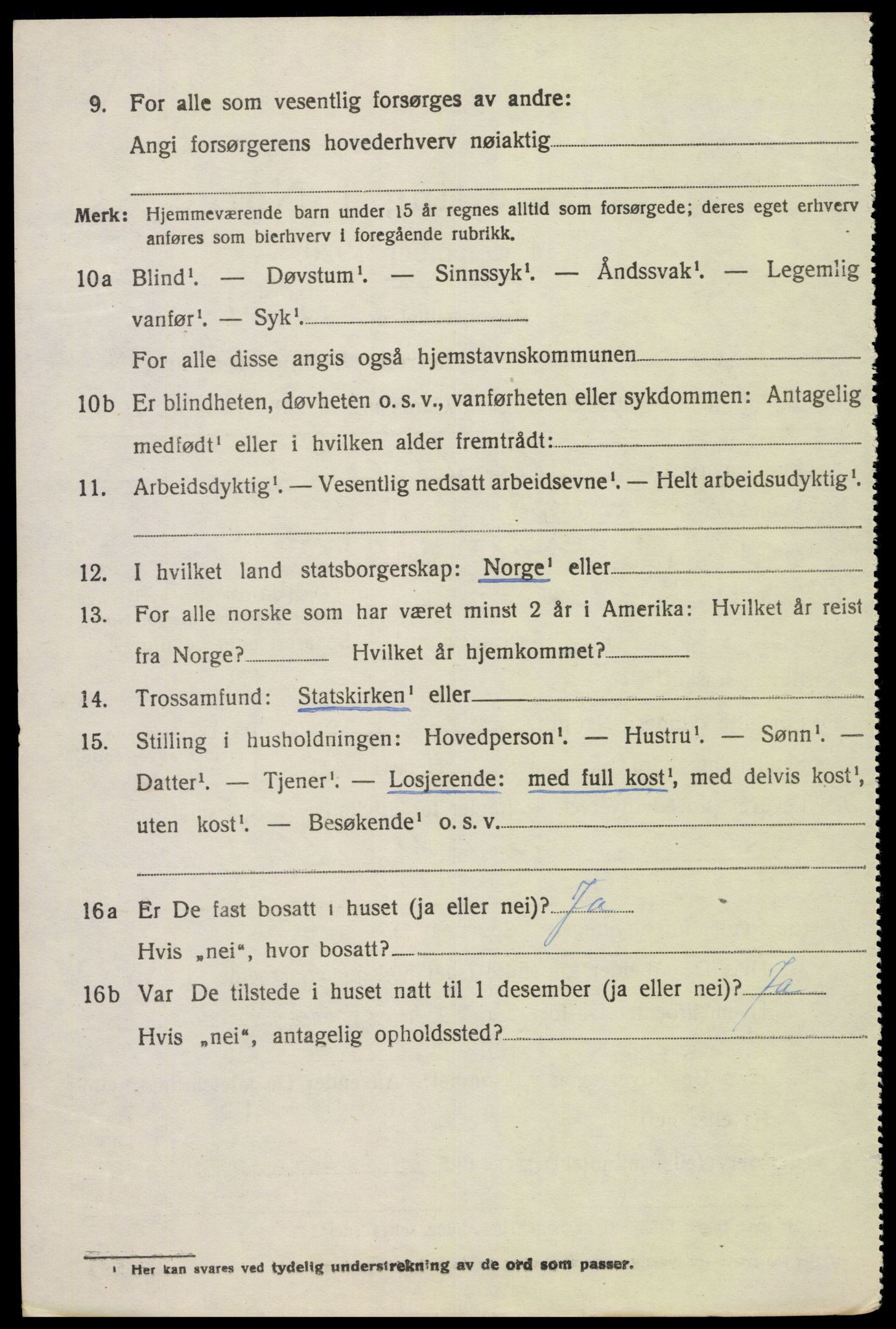 SAK, 1920 census for Lista, 1920, p. 11796