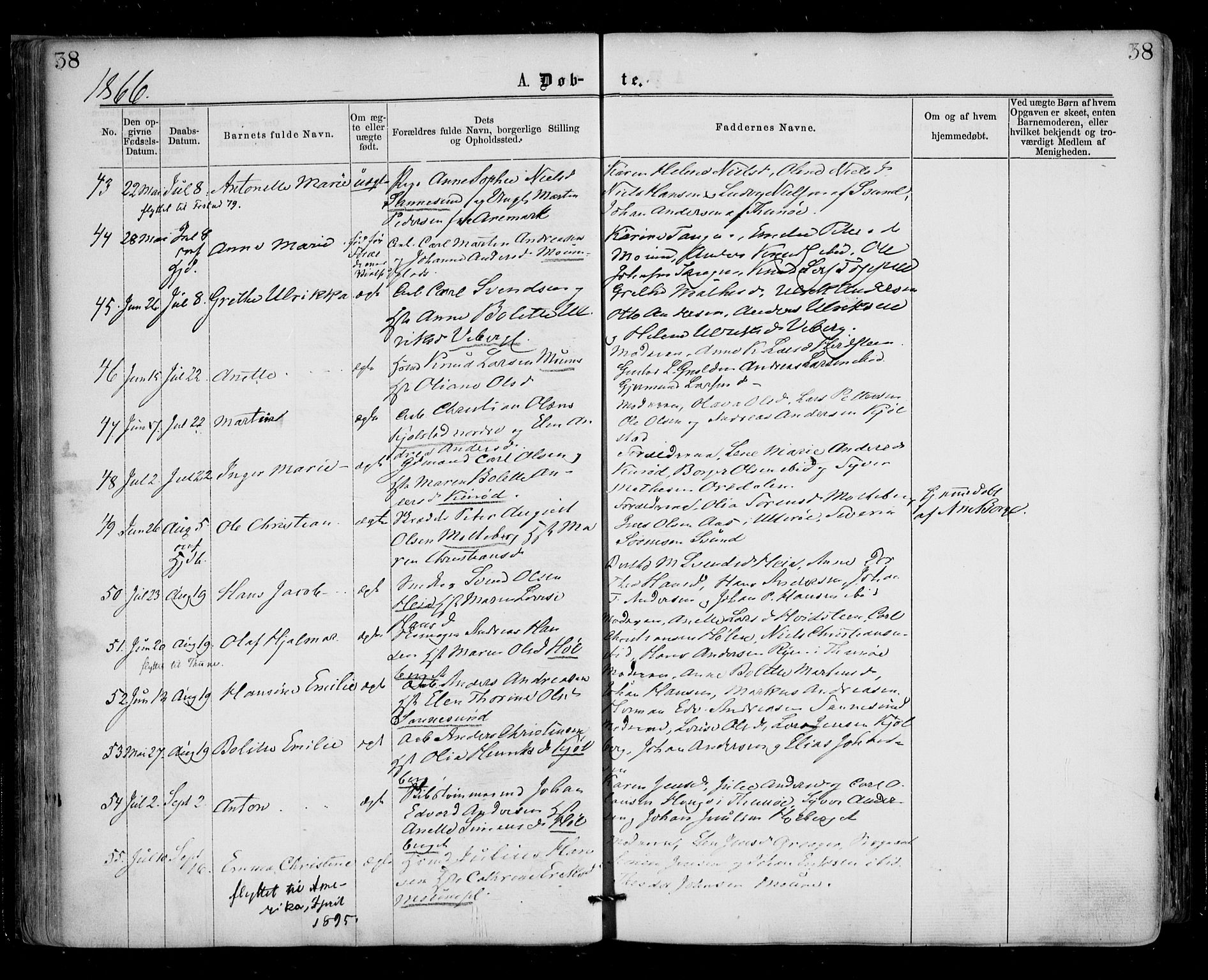 Borge prestekontor Kirkebøker, AV/SAO-A-10903/F/Fa/L0006: Parish register (official) no. I 6, 1861-1874, p. 38