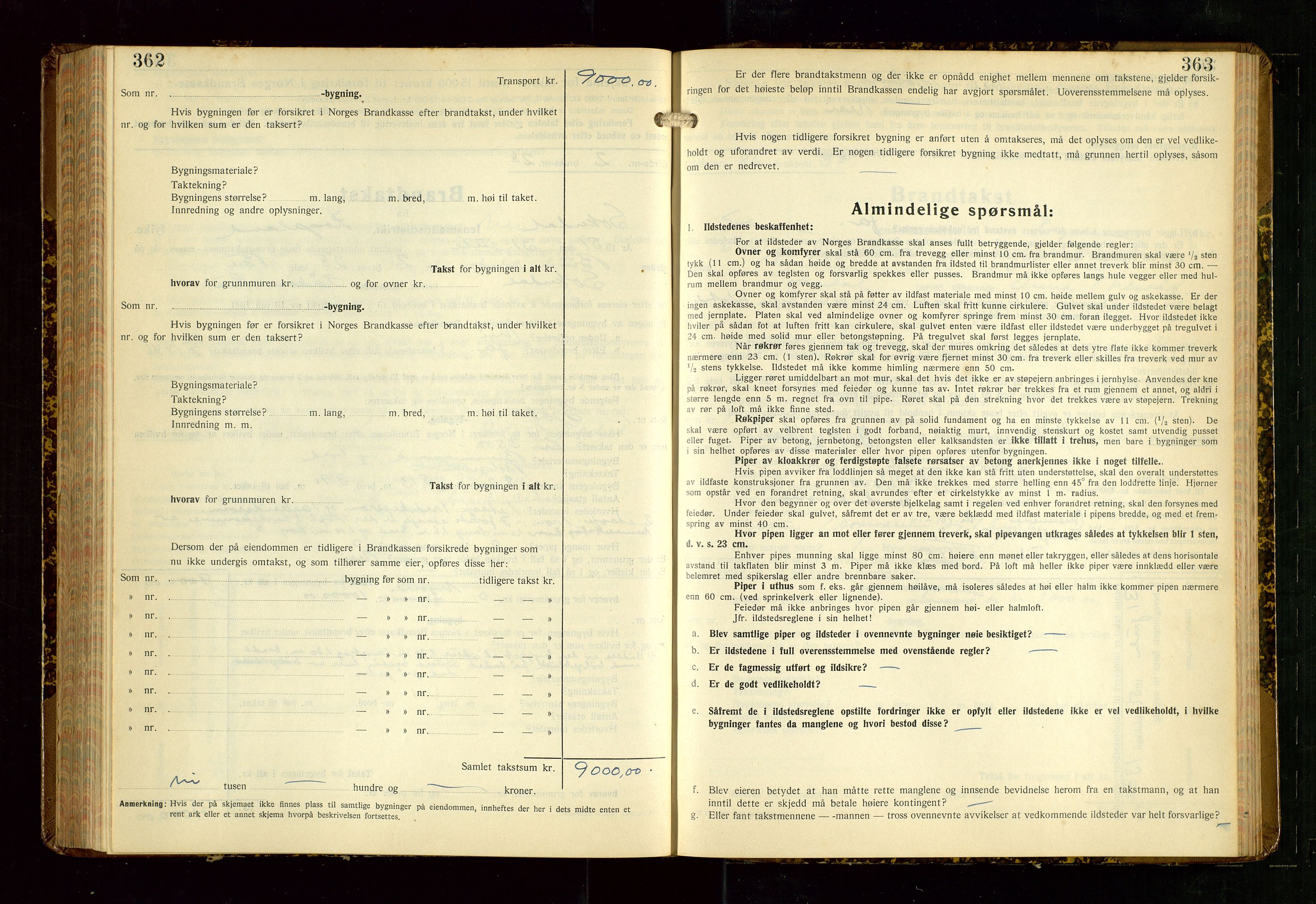 Sokndal lensmannskontor, AV/SAST-A-100417/Gob/L0008: "Brandtakst-Protokoll", 1937-1955, p. 362-363
