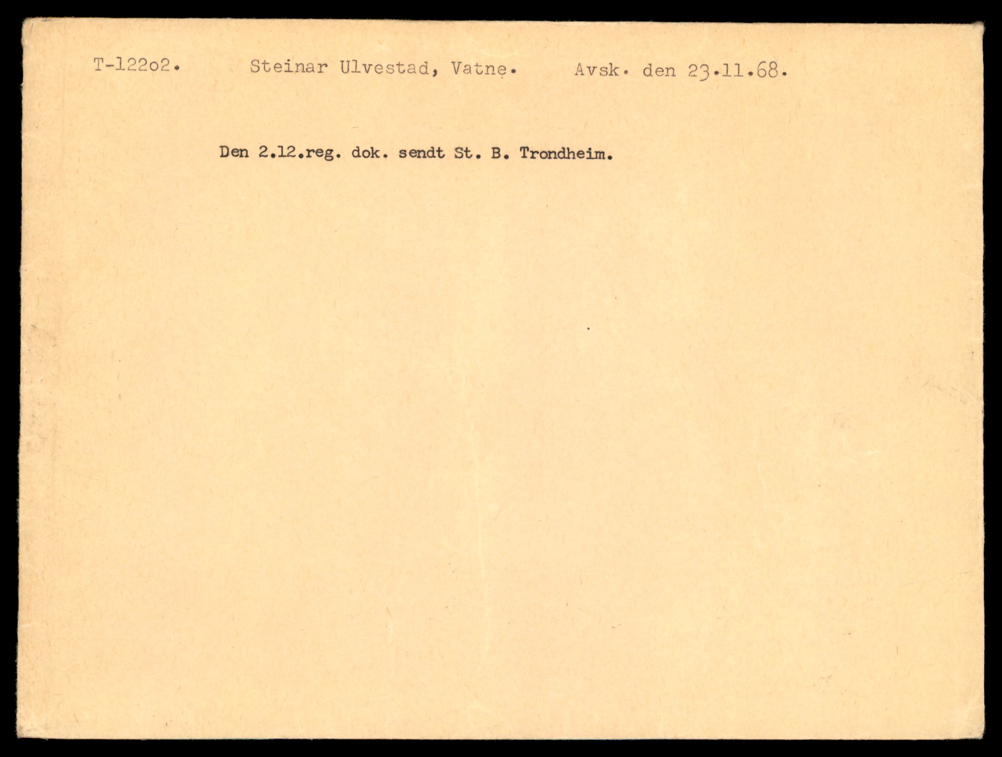 Møre og Romsdal vegkontor - Ålesund trafikkstasjon, AV/SAT-A-4099/F/Fe/L0033: Registreringskort for kjøretøy T 12151 - T 12474, 1927-1998, p. 1261