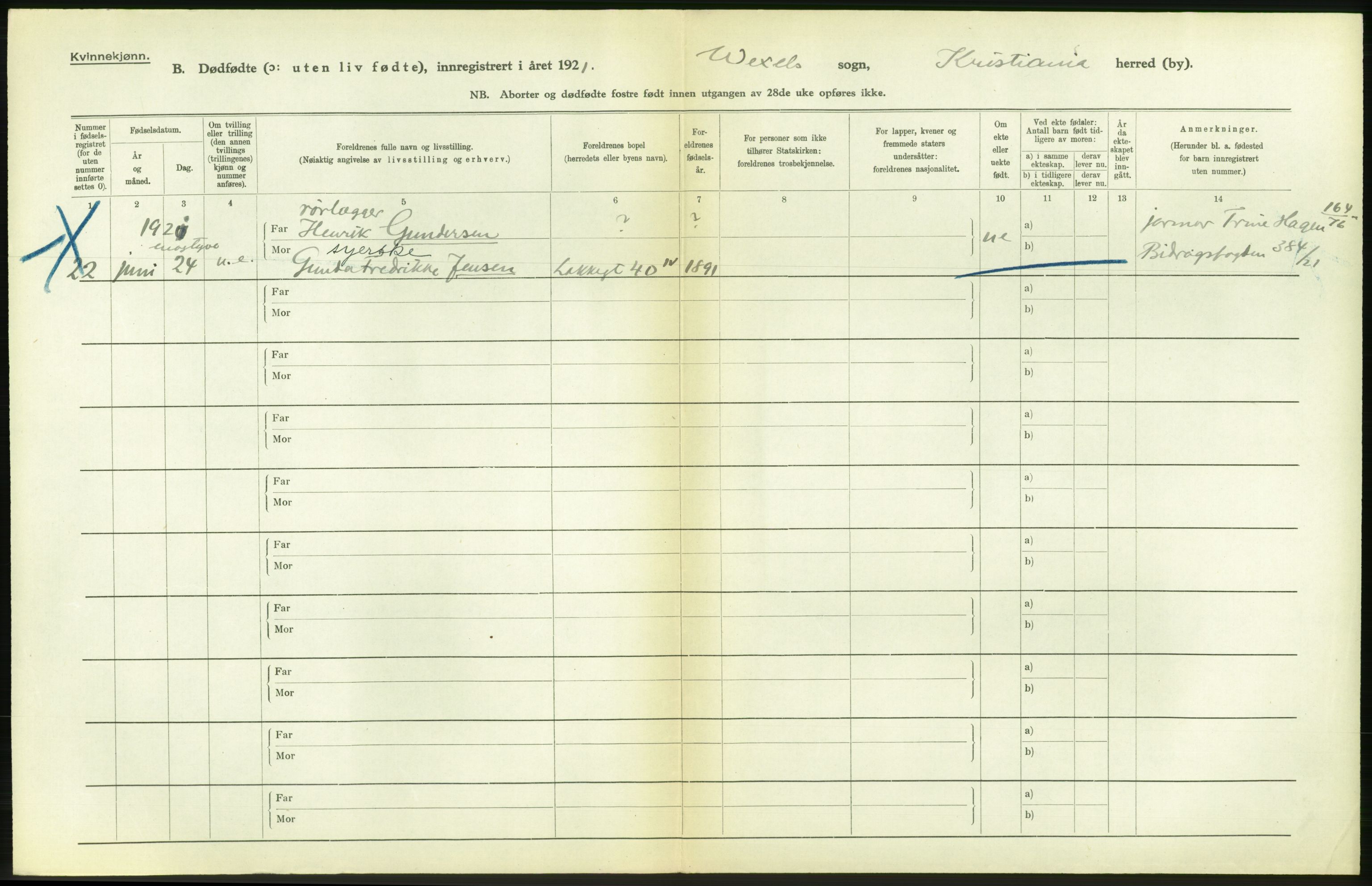 Statistisk sentralbyrå, Sosiodemografiske emner, Befolkning, AV/RA-S-2228/D/Df/Dfc/Dfca/L0013: Kristiania: Døde, dødfødte, 1921, p. 626