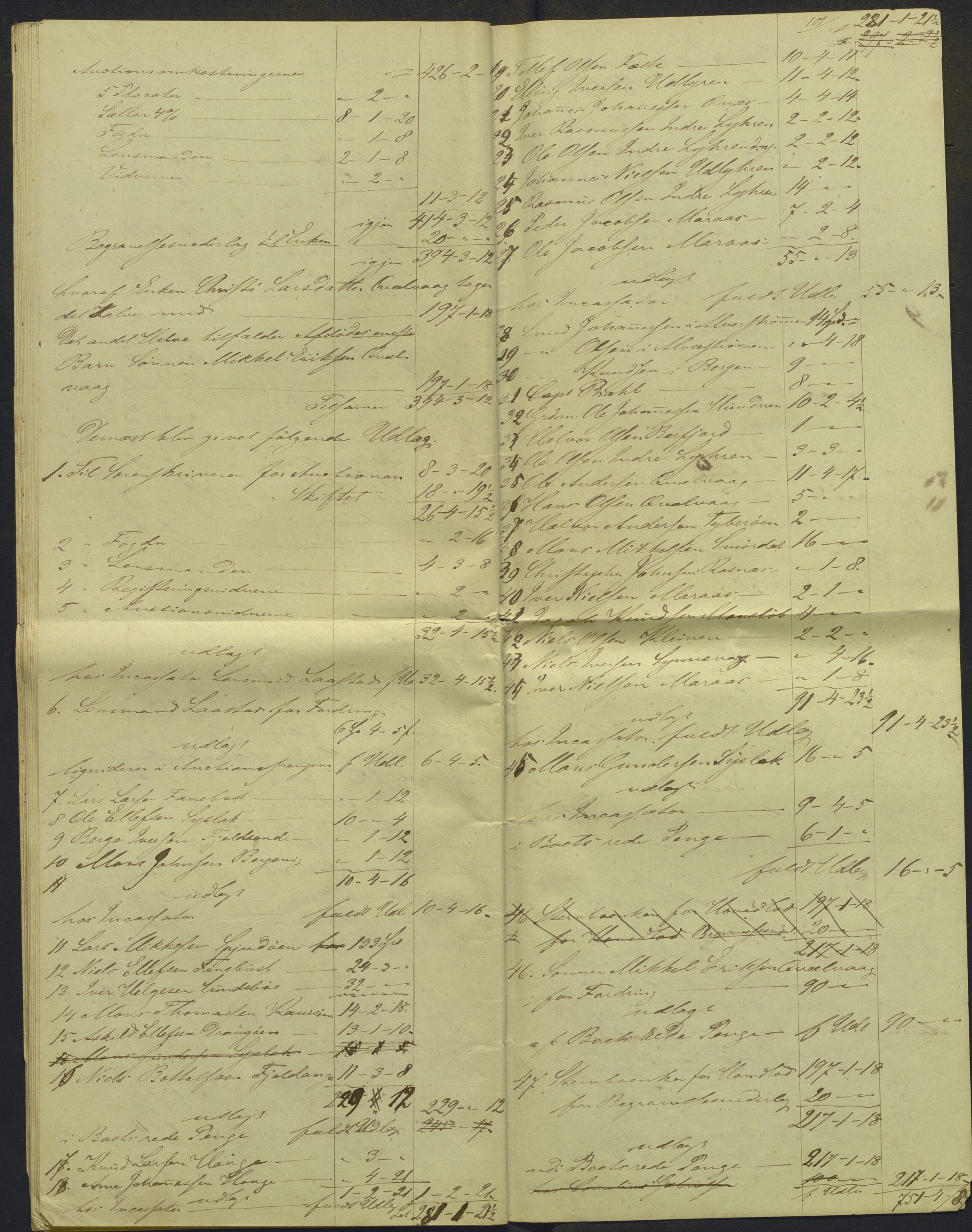 Nordhordland sorenskrivar, AV/SAB-A-2901/1/H/Hd/Hdb/L0001: Konsept til utlodningar, 1850-1852, p. 116