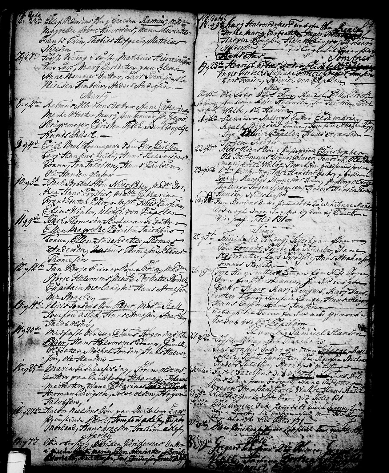 Skien kirkebøker, SAKO/A-302/G/Ga/L0001: Parish register (copy) no. 1, 1756-1791, p. 63