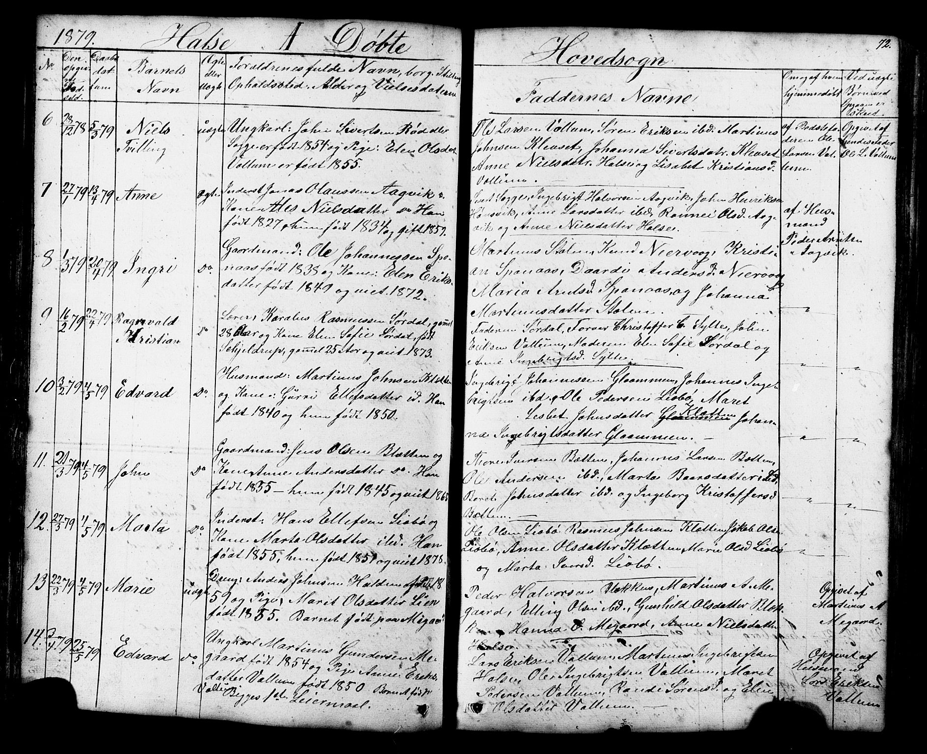 Ministerialprotokoller, klokkerbøker og fødselsregistre - Møre og Romsdal, SAT/A-1454/576/L0890: Parish register (copy) no. 576C01, 1837-1908, p. 72