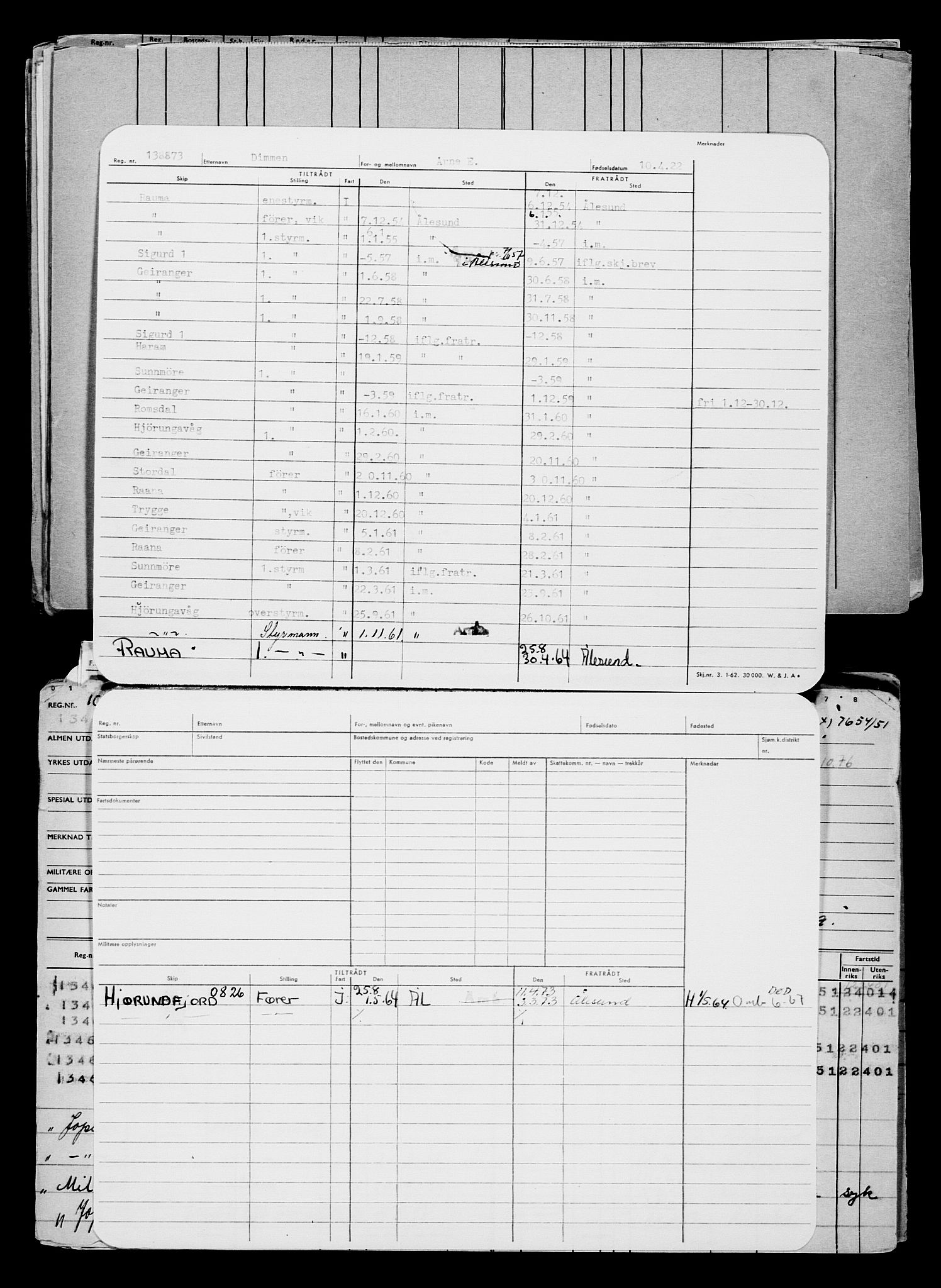 Direktoratet for sjømenn, AV/RA-S-3545/G/Gb/L0205: Hovedkort, 1922, p. 249