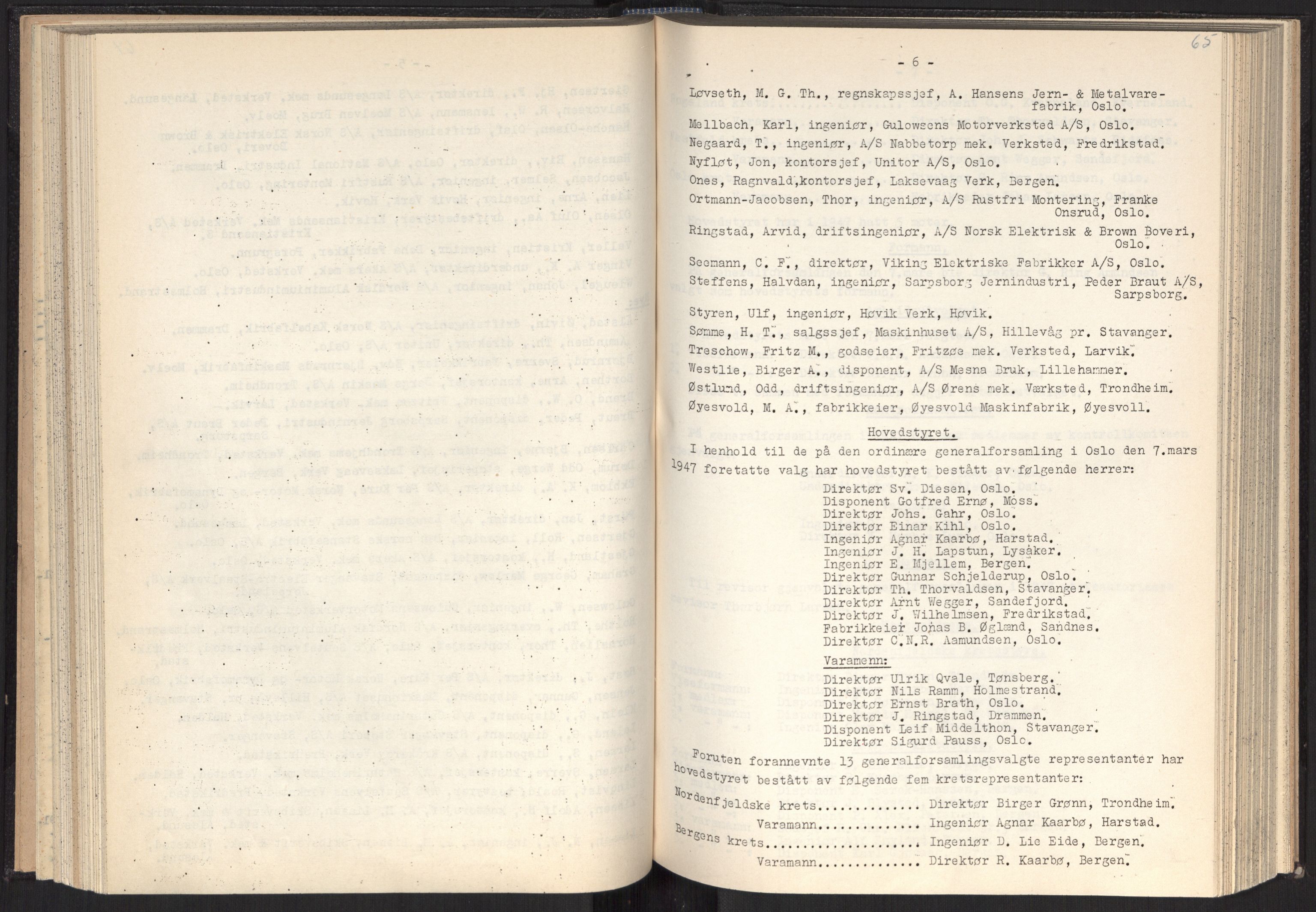 Teknologibedriftenes Landsforening TBL, AV/RA-PA-1700/A/Ad/L0007: Årsberetning med register, 1940-1951, p. 65