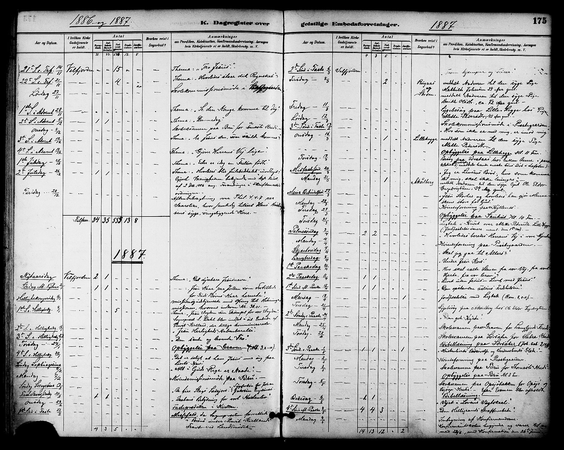 Ministerialprotokoller, klokkerbøker og fødselsregistre - Nordland, AV/SAT-A-1459/814/L0226: Parish register (official) no. 814A07, 1886-1898, p. 175