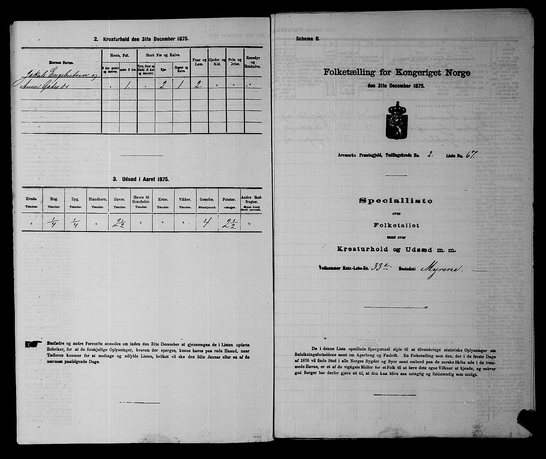 RA, 1875 census for 0118P Aremark, 1875, p. 365