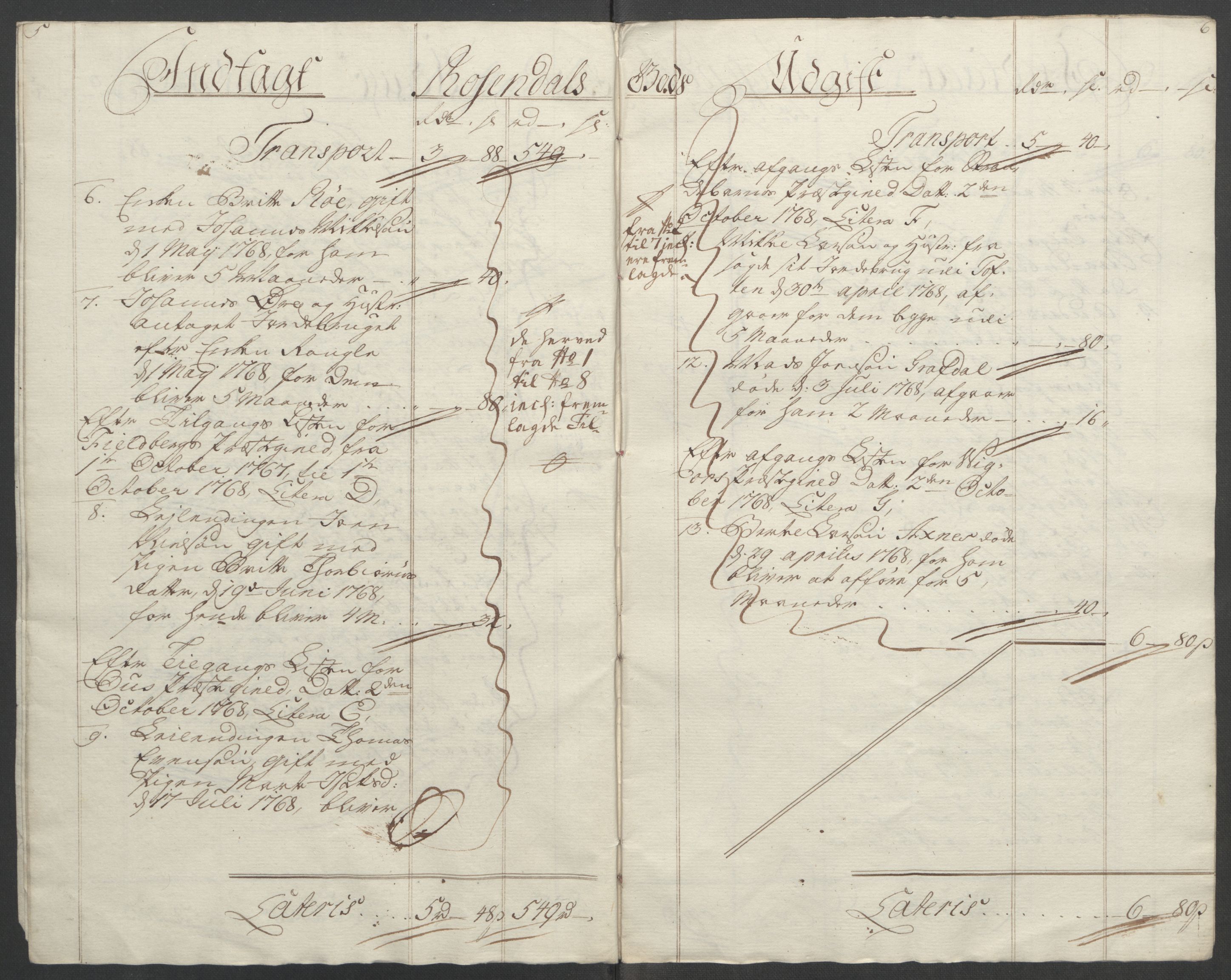 Rentekammeret inntil 1814, Reviderte regnskaper, Fogderegnskap, AV/RA-EA-4092/R49/L3157: Ekstraskatten Rosendal Baroni, 1762-1772, p. 203