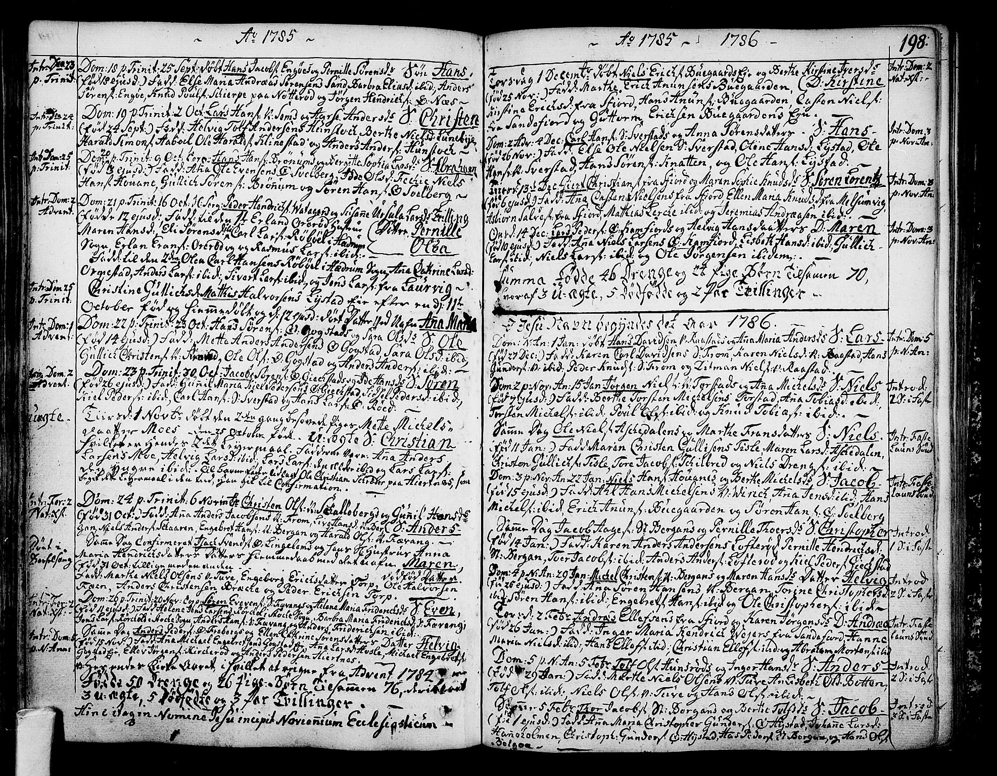 Sandar kirkebøker, SAKO/A-243/F/Fa/L0002: Parish register (official) no. 2, 1733-1788, p. 198