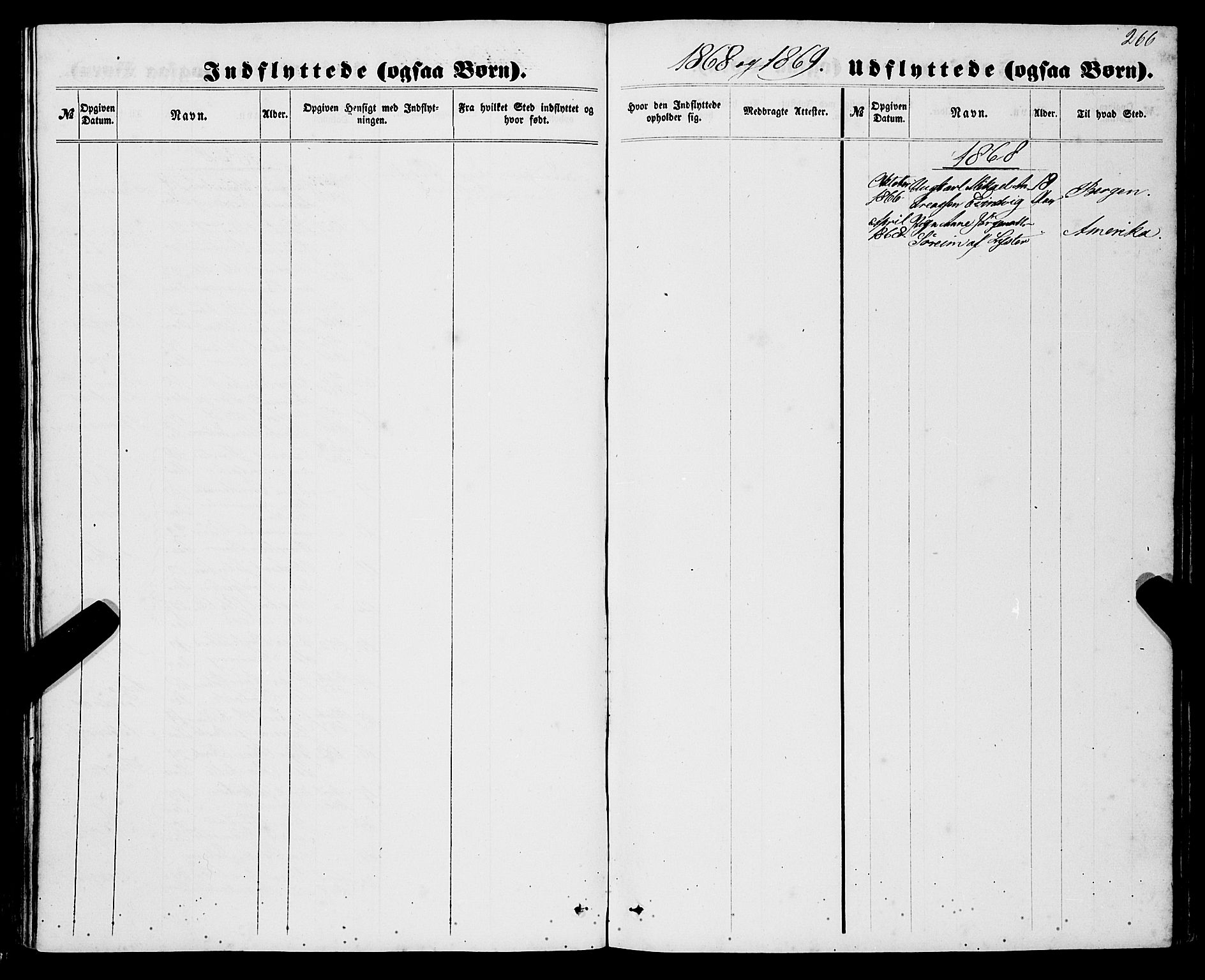 Gulen sokneprestembete, AV/SAB-A-80201/H/Haa/Haaa/L0022: Parish register (official) no. A 22, 1859-1869, p. 266