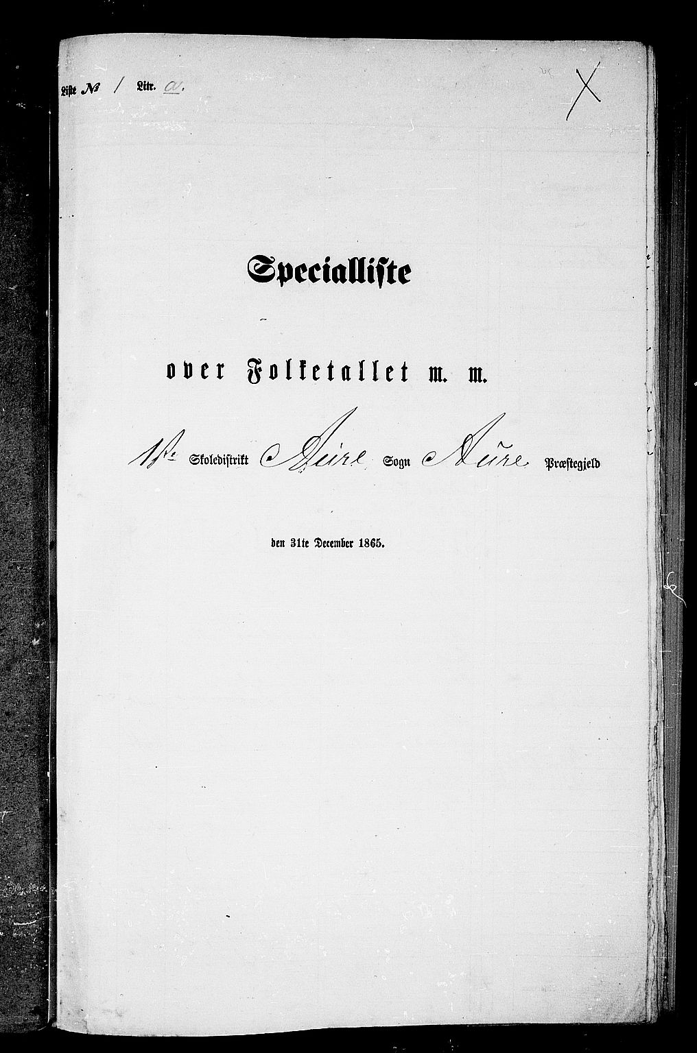 RA, 1865 census for Aure, 1865, p. 11