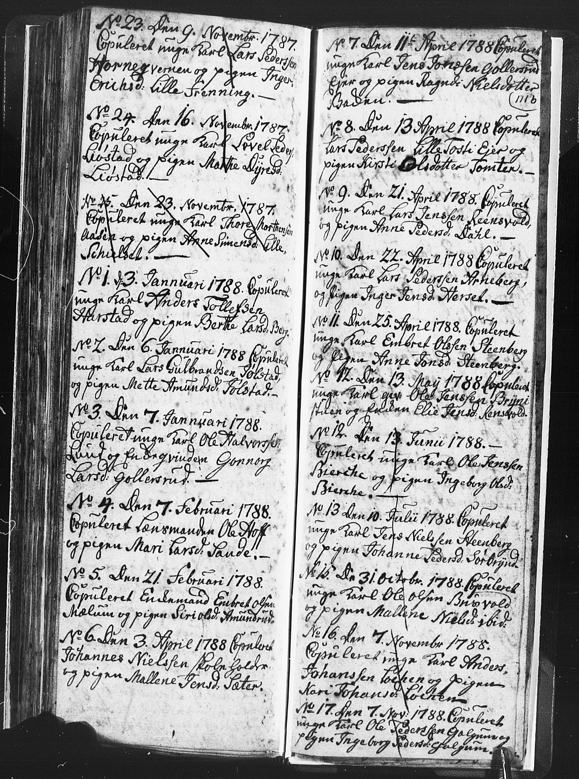 Romedal prestekontor, AV/SAH-PREST-004/L/L0001: Parish register (copy) no. 1, 1785-1794, p. 111b