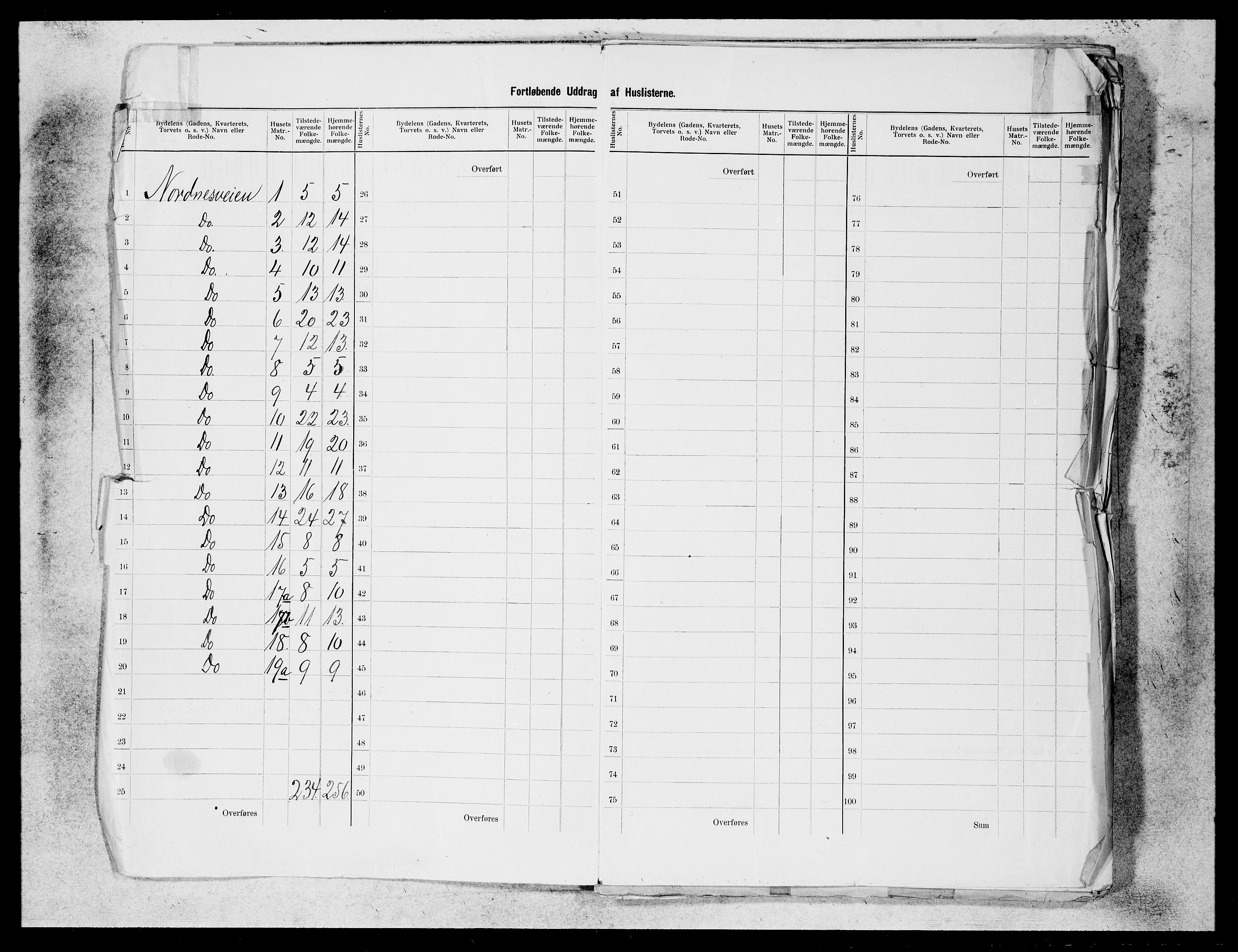 SAB, 1900 census for Bergen, 1900, p. 2