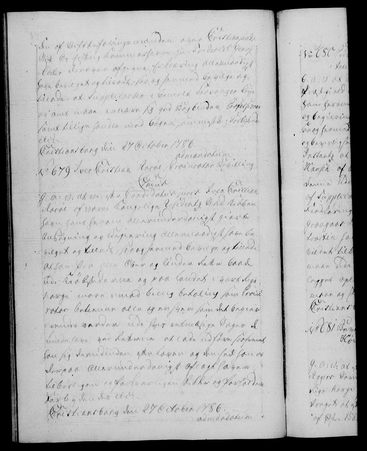 Danske Kanselli 1572-1799, AV/RA-EA-3023/F/Fc/Fca/Fcaa/L0051: Norske registre, 1786-1787, p. 341b