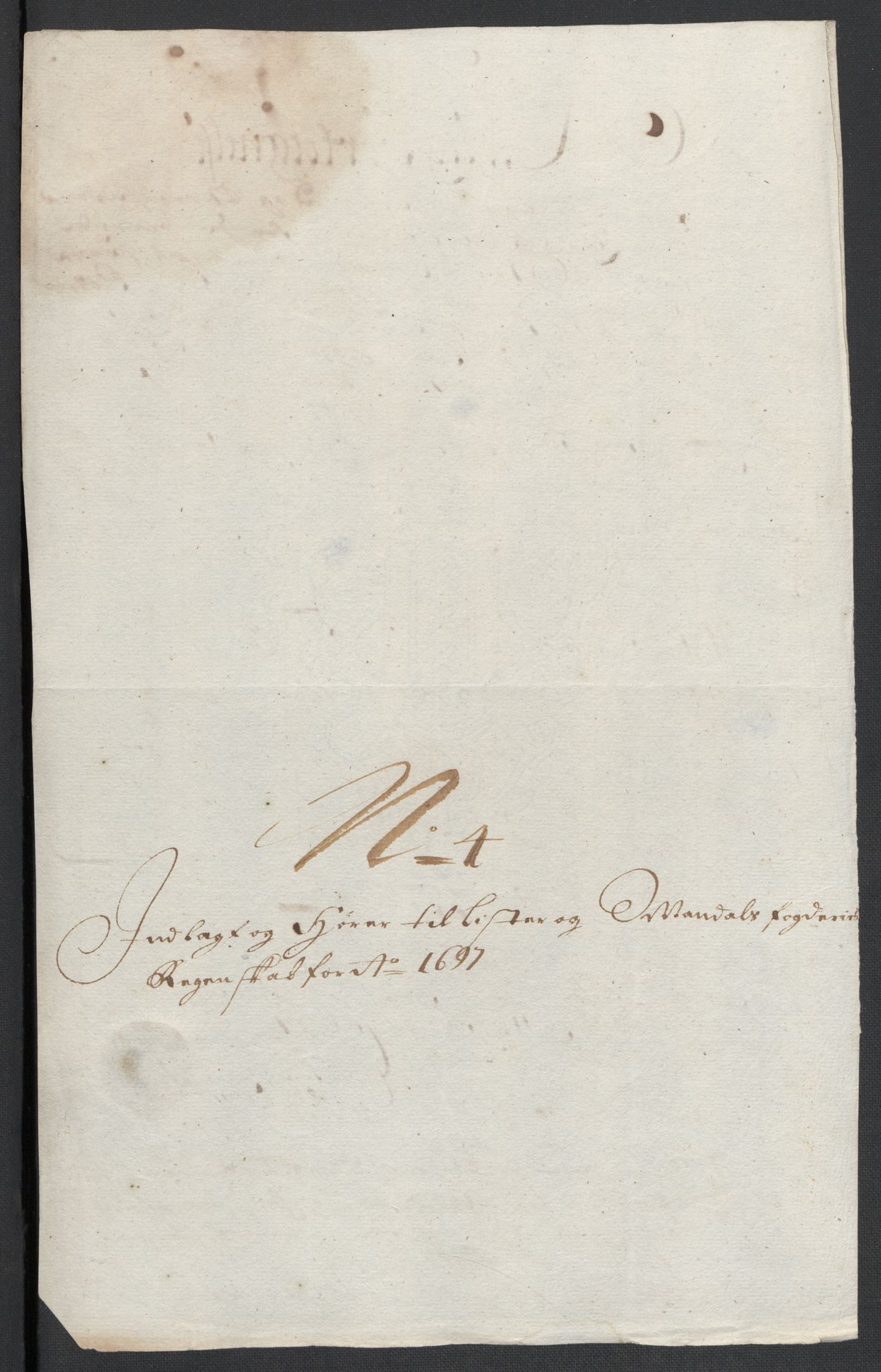 Rentekammeret inntil 1814, Reviderte regnskaper, Fogderegnskap, RA/EA-4092/R43/L2546: Fogderegnskap Lista og Mandal, 1696-1697, p. 206