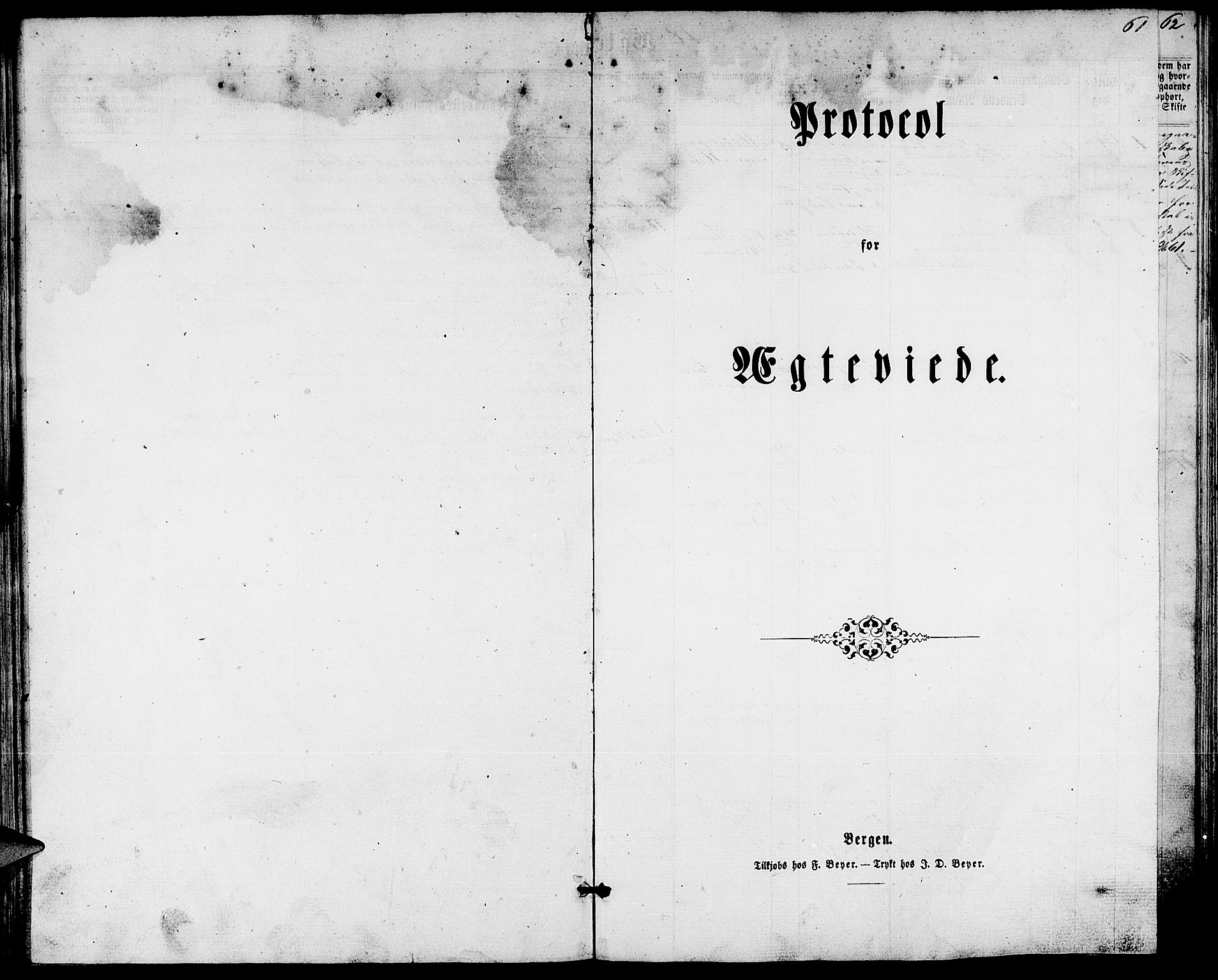 Fjell sokneprestembete, SAB/A-75301/H/Hab: Parish register (copy) no. A 1, 1861-1870, p. 61