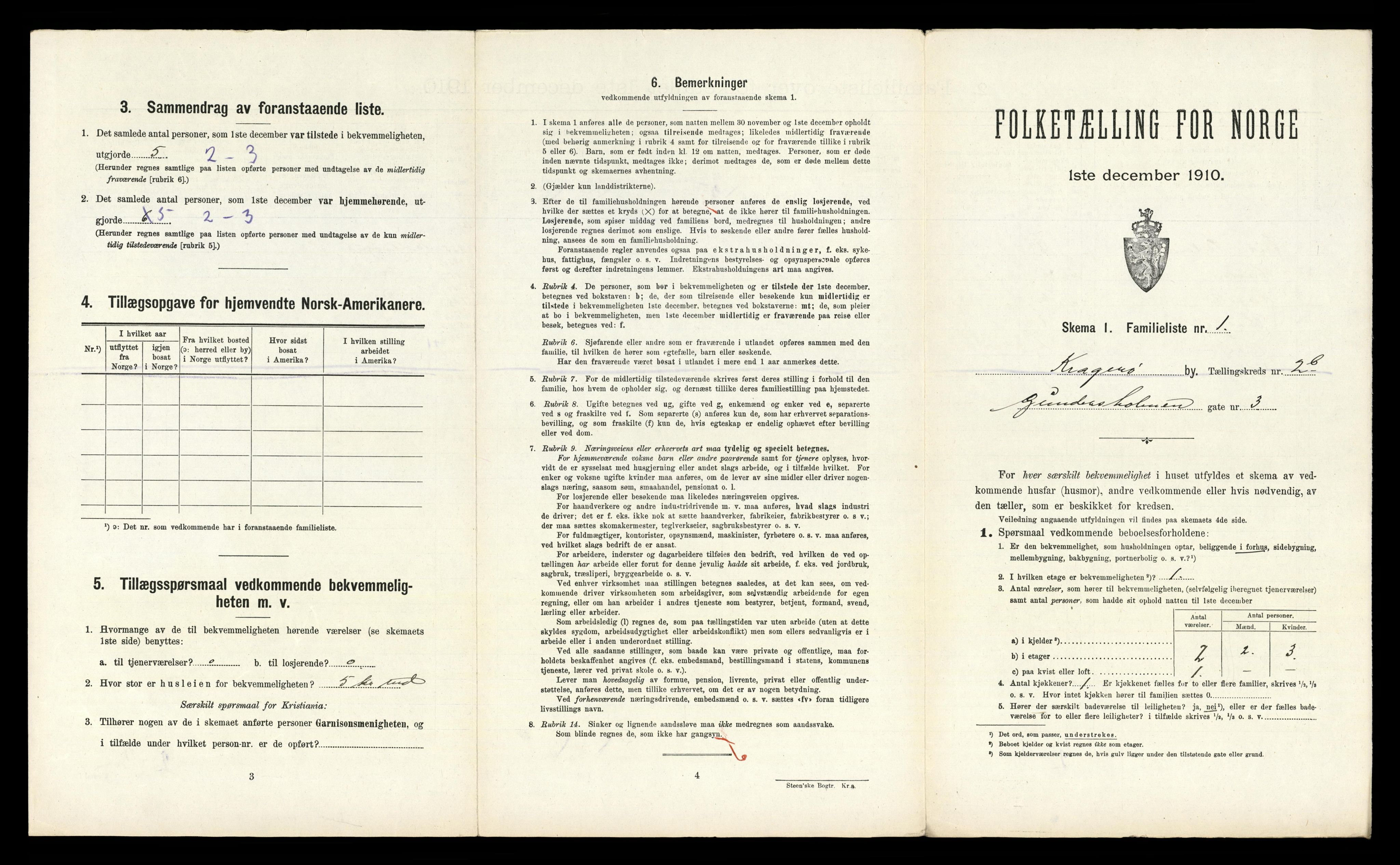 RA, 1910 census for Kragerø, 1910, p. 2484