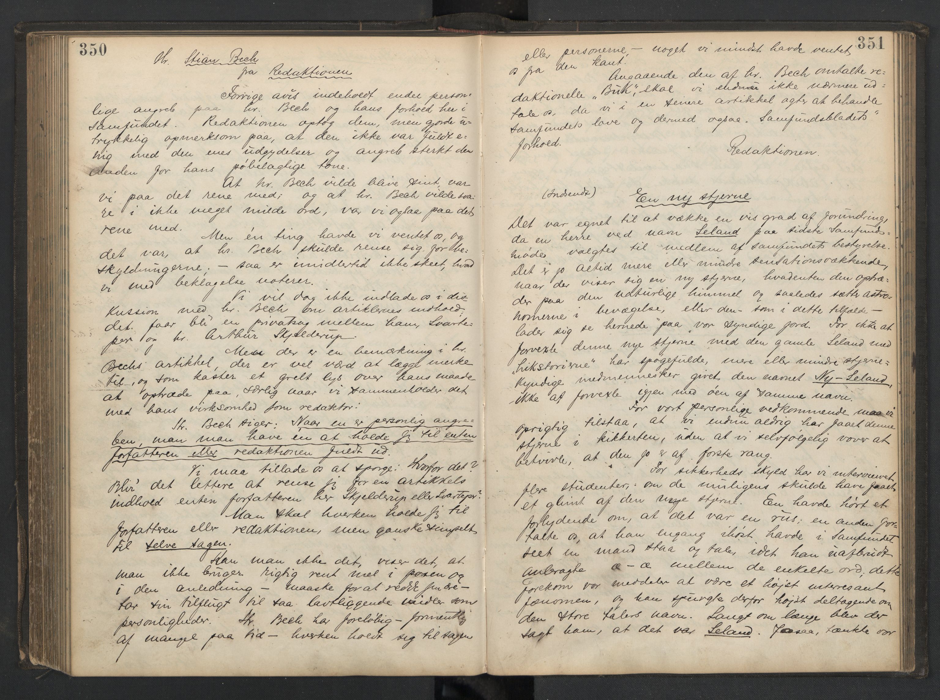 Det Norske Studentersamfund, AV/RA-PA-1322/X/Xa/L0013/0002: -- / Samfundsbladet/Studentersamfundets Avis, 1892-1895, p. 350-351
