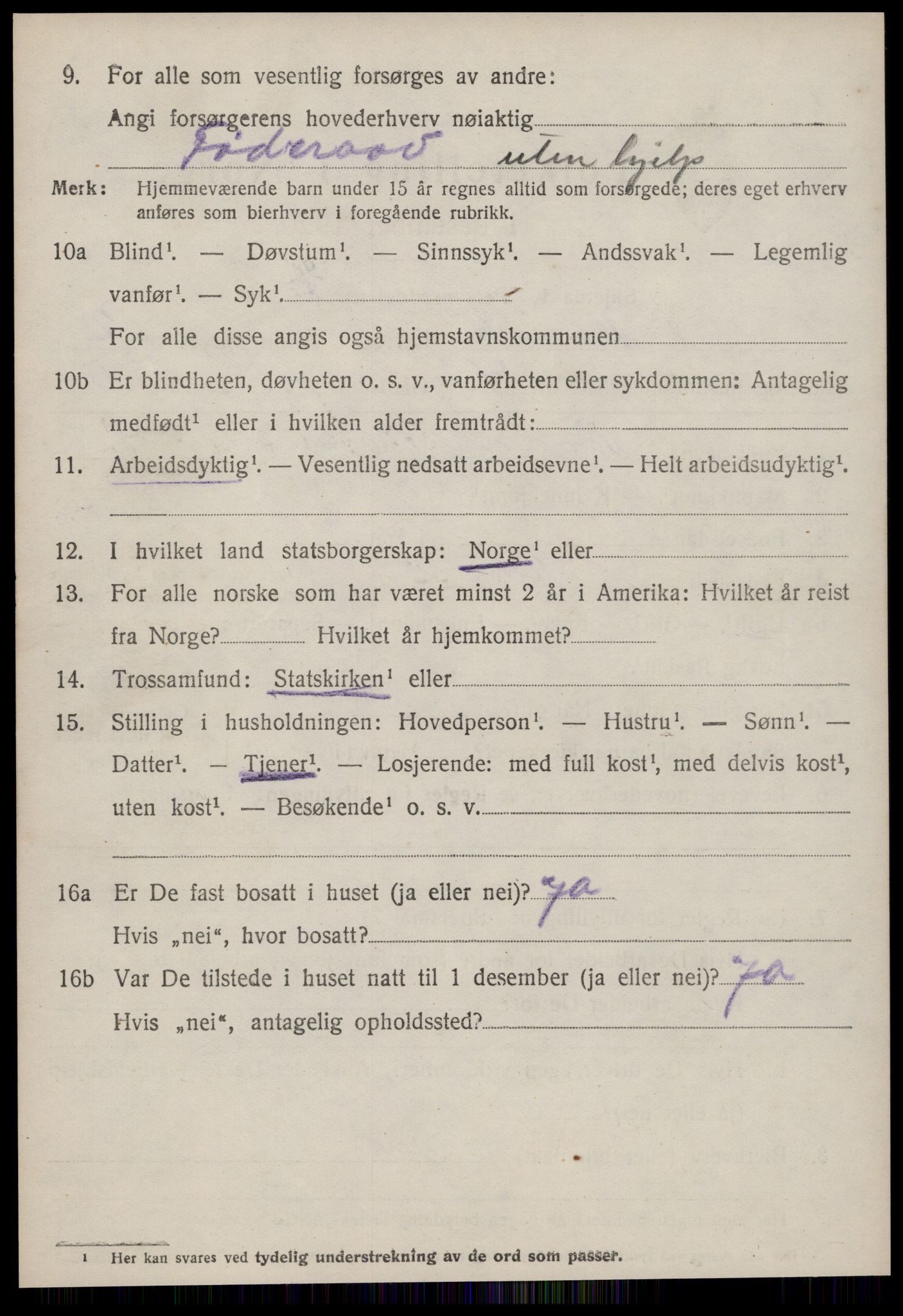 SAT, 1920 census for Hareid, 1920, p. 986