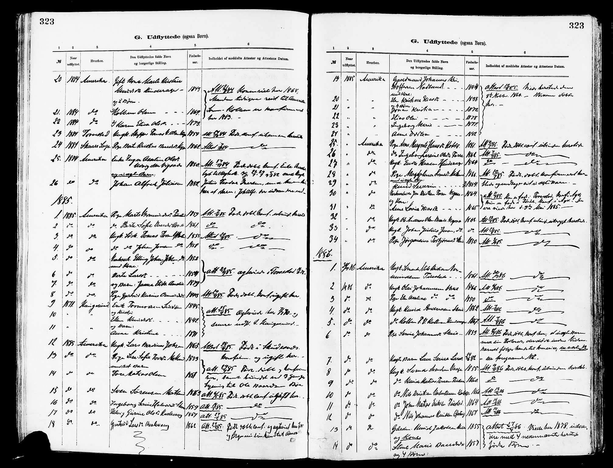 Avaldsnes sokneprestkontor, AV/SAST-A -101851/H/Ha/Haa/L0015: Parish register (official) no. A 15, 1880-1906, p. 323