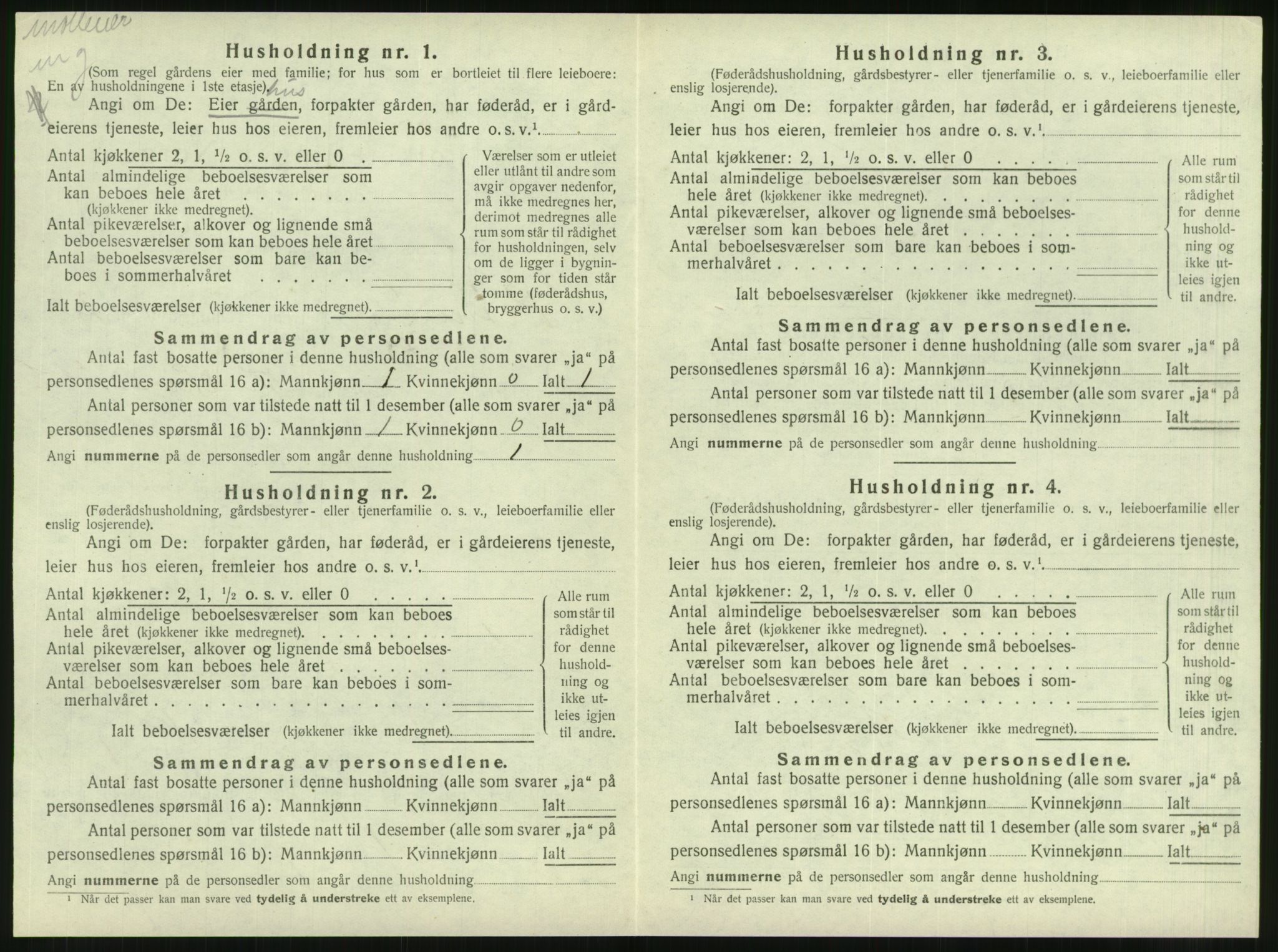 SAT, 1920 census for Brønnøy, 1920, p. 219