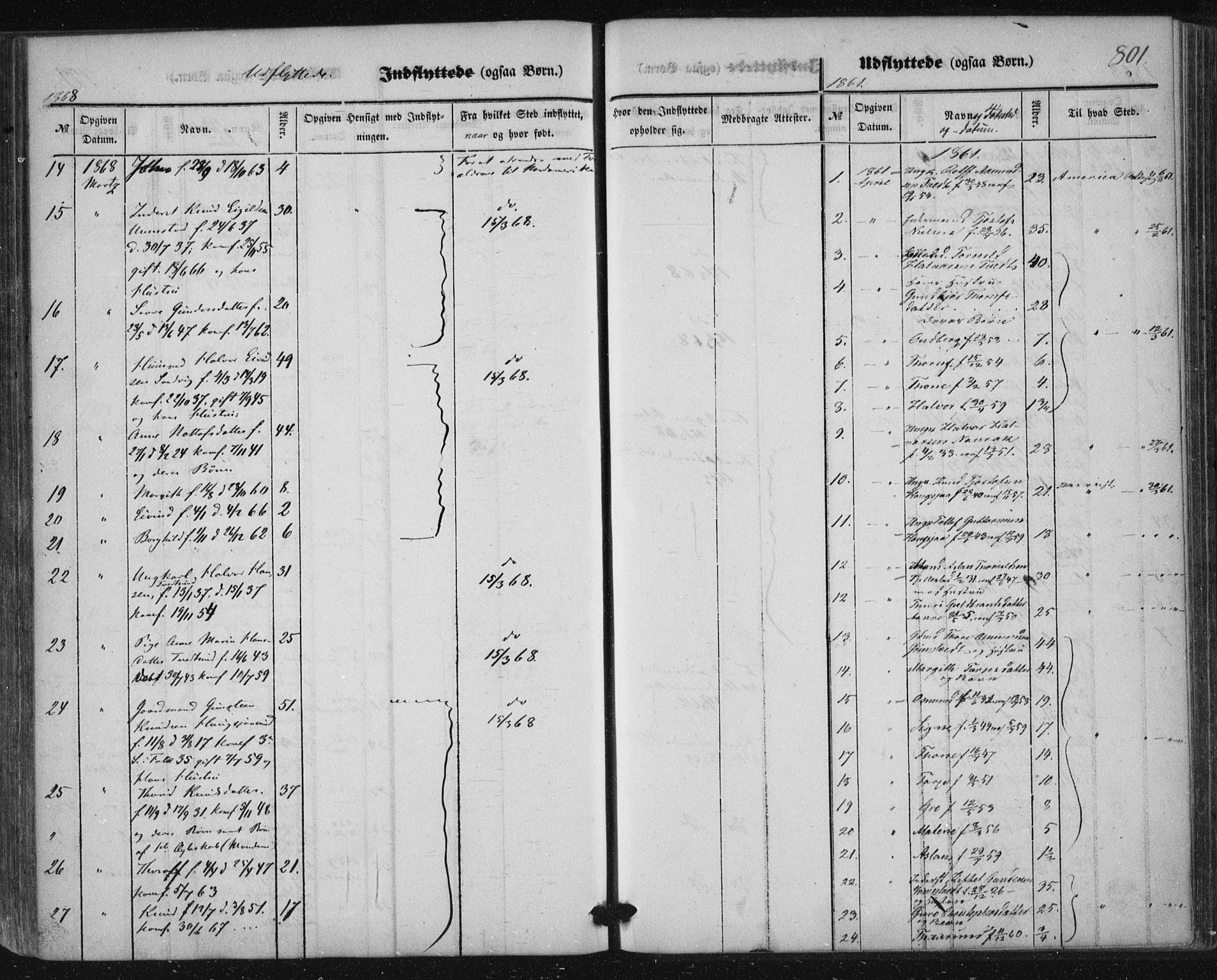 Nissedal kirkebøker, AV/SAKO-A-288/F/Fa/L0003: Parish register (official) no. I 3, 1846-1870, p. 800-801