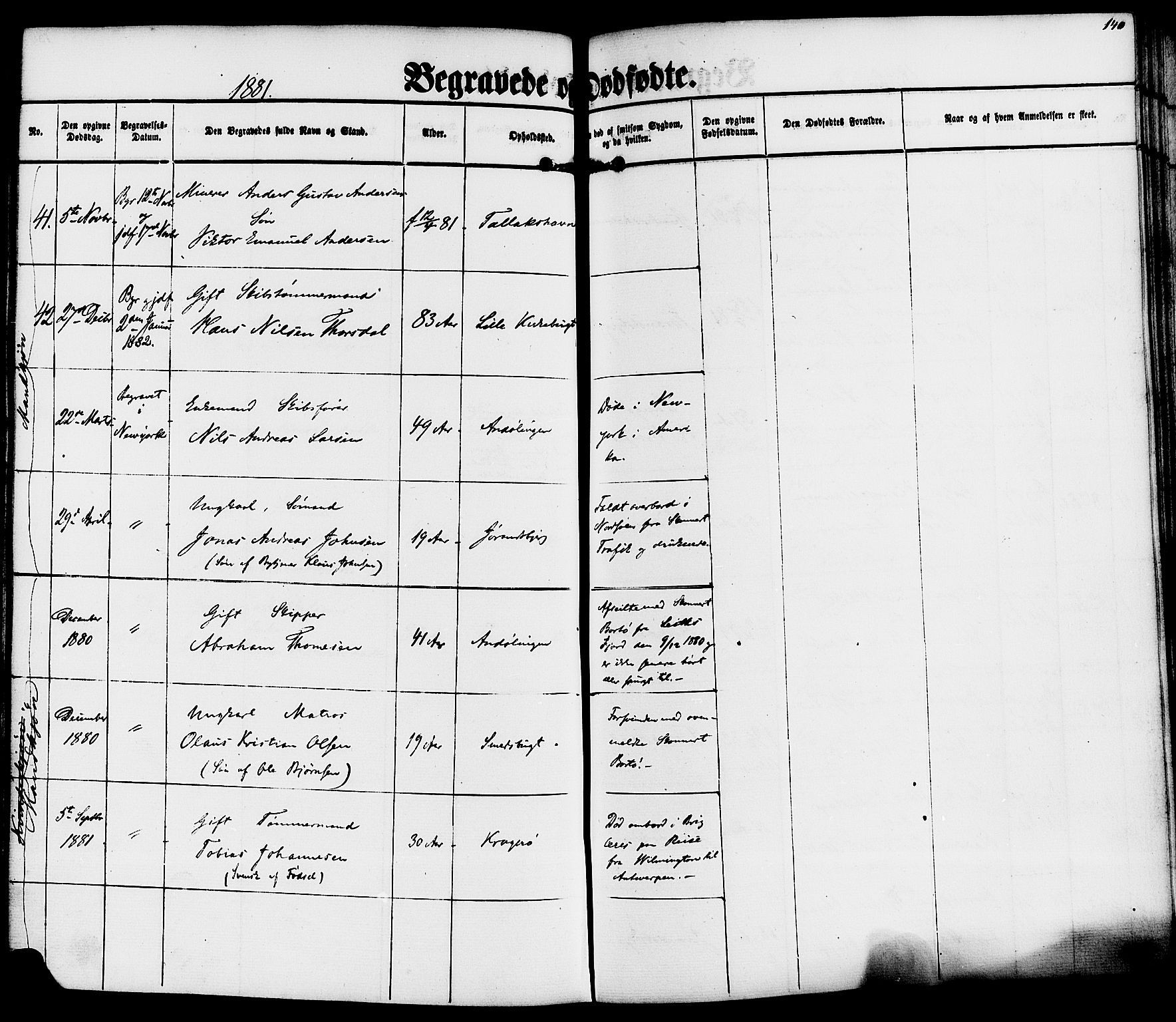 Kragerø kirkebøker, SAKO/A-278/F/Fa/L0010: Parish register (official) no. 10, 1861-1885, p. 140