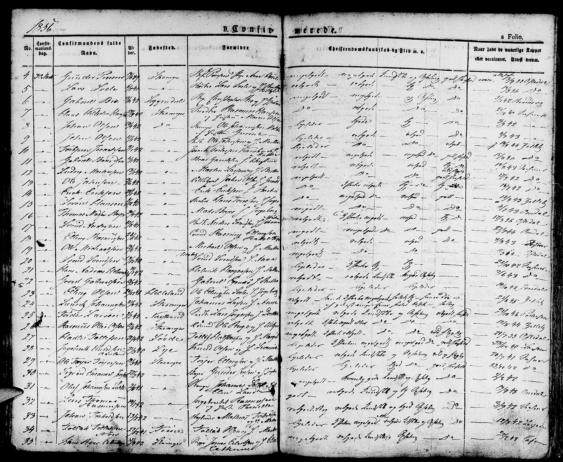 Domkirken sokneprestkontor, AV/SAST-A-101812/001/30/30BA/L0011: Parish register (official) no. A 11, 1832-1856