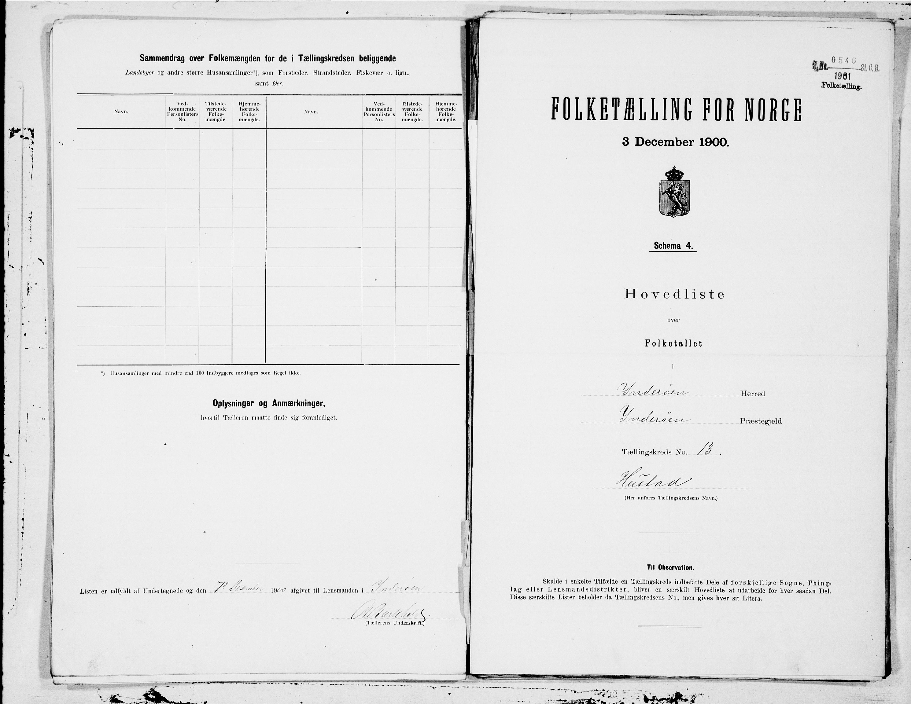 SAT, 1900 census for Inderøy, 1900, p. 26