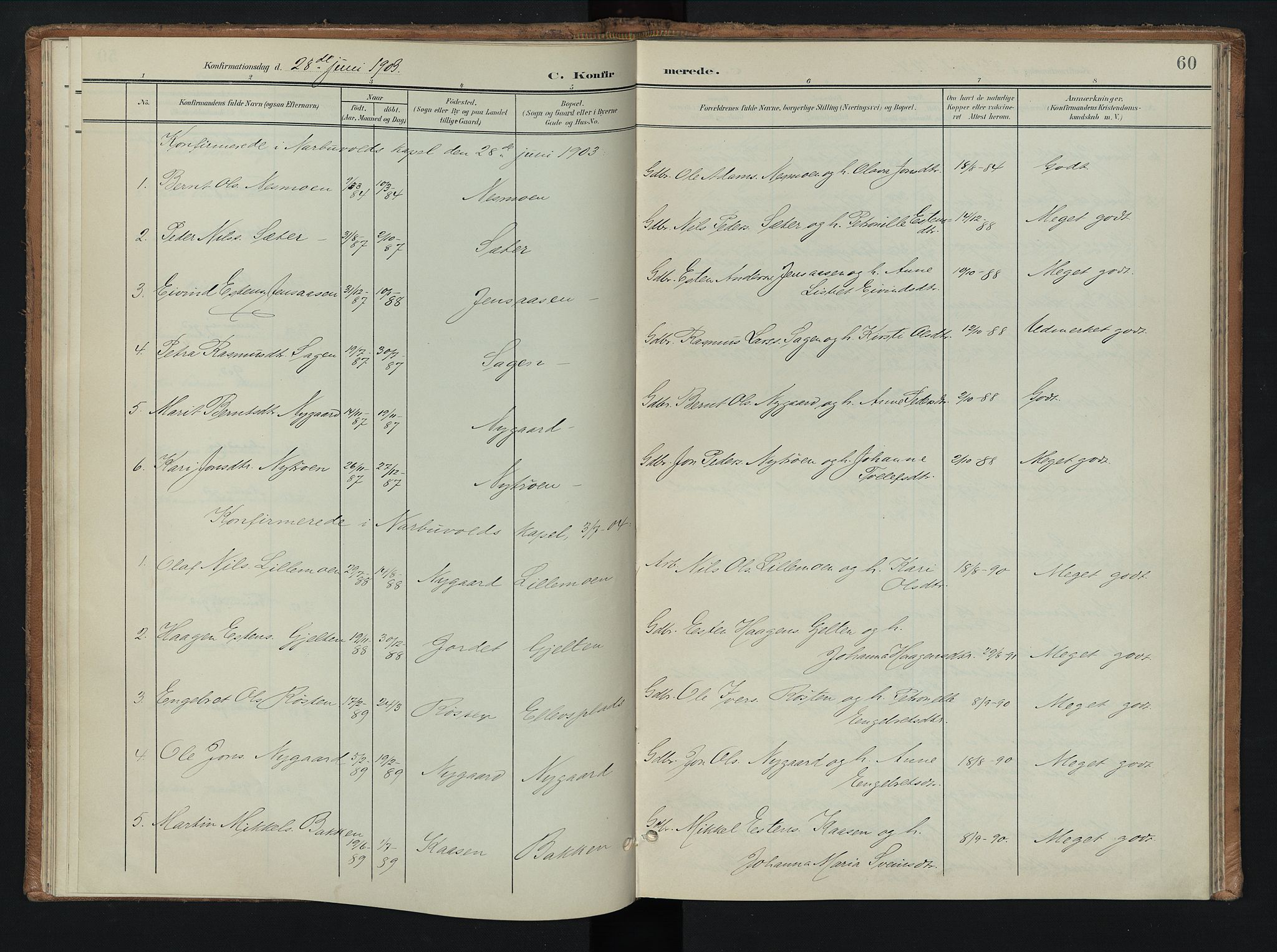 Tolga prestekontor, AV/SAH-PREST-062/K/L0010: Parish register (official) no. 10, 1901-1915, p. 60