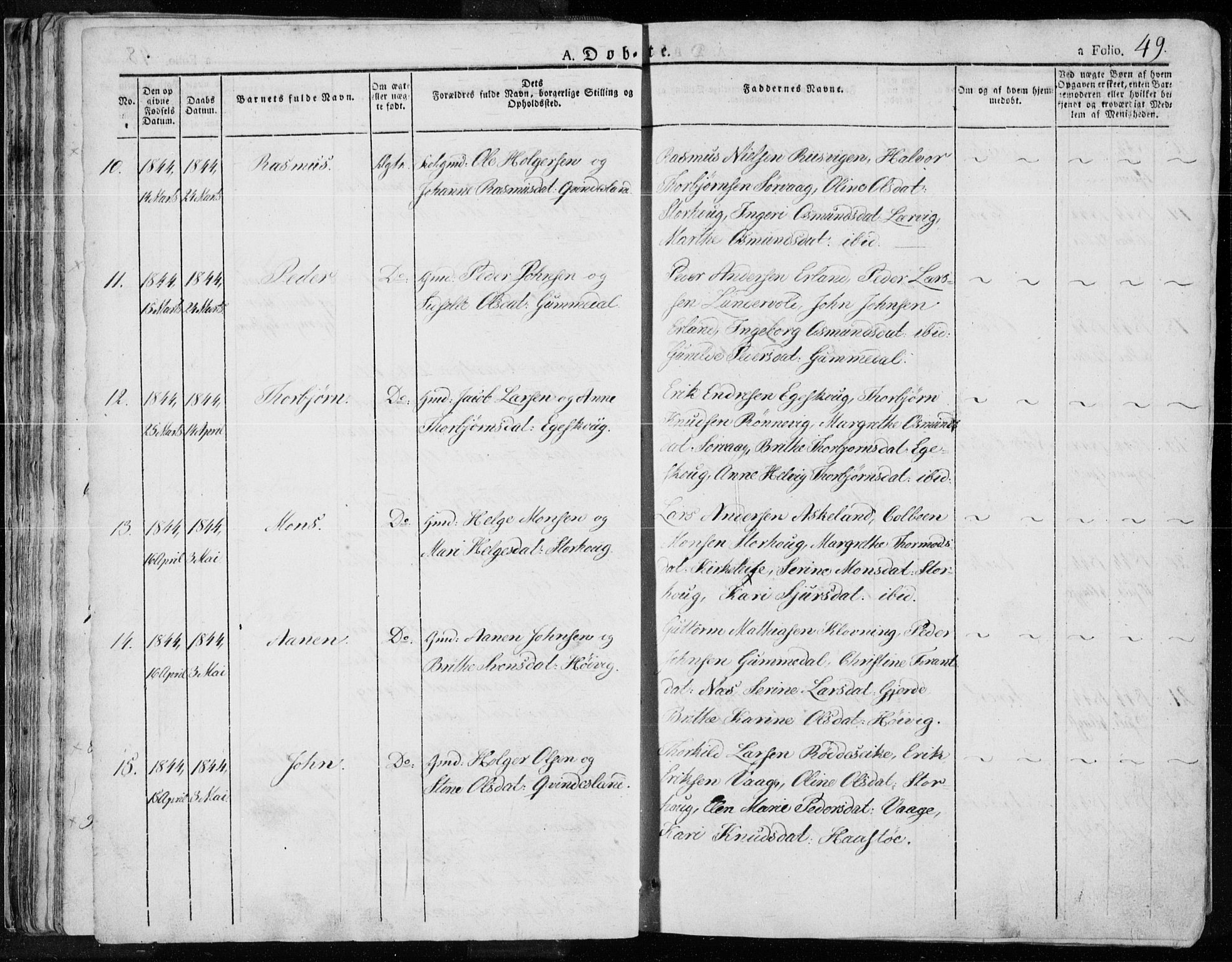 Tysvær sokneprestkontor, AV/SAST-A -101864/H/Ha/Haa/L0001: Parish register (official) no. A 1.1, 1831-1856, p. 49