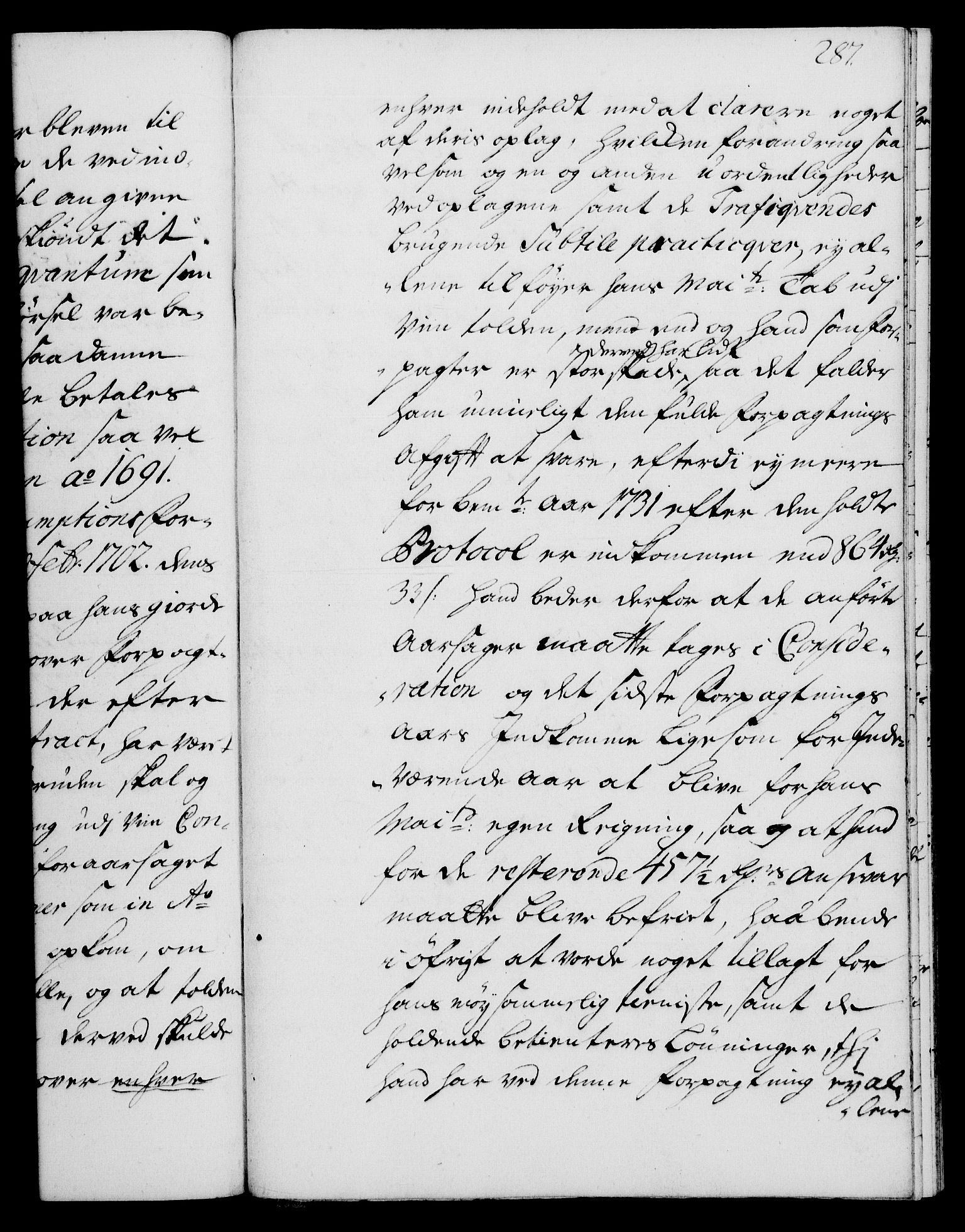 Rentekammeret, Kammerkanselliet, AV/RA-EA-3111/G/Gh/Gha/L0014: Norsk ekstraktmemorialprotokoll. Merket RK 53.59, 1731-1732, p. 287