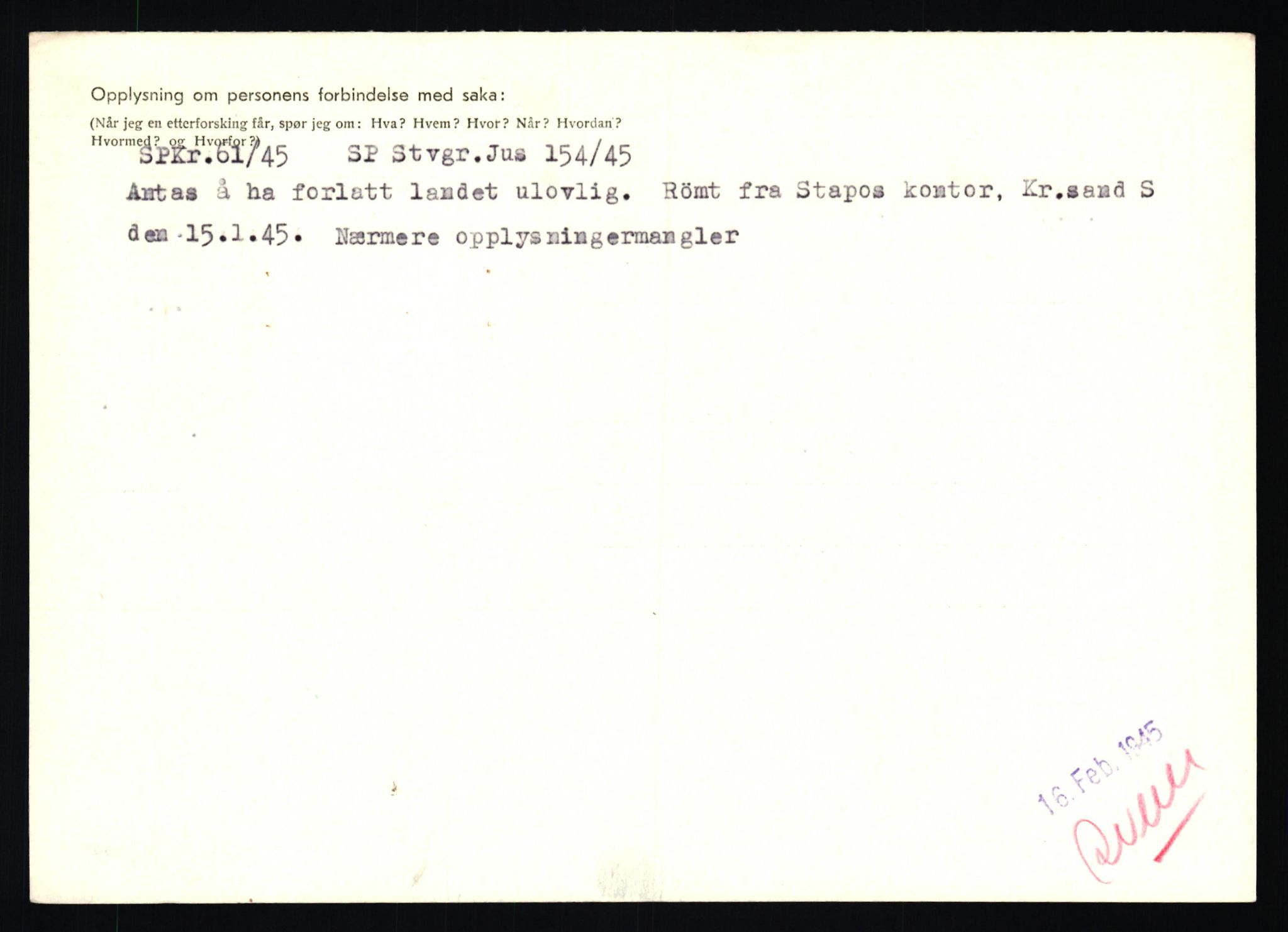 Statspolitiet - Hovedkontoret / Osloavdelingen, AV/RA-S-1329/C/Ca/L0006: Hanche - Hokstvedt, 1943-1945, p. 1798