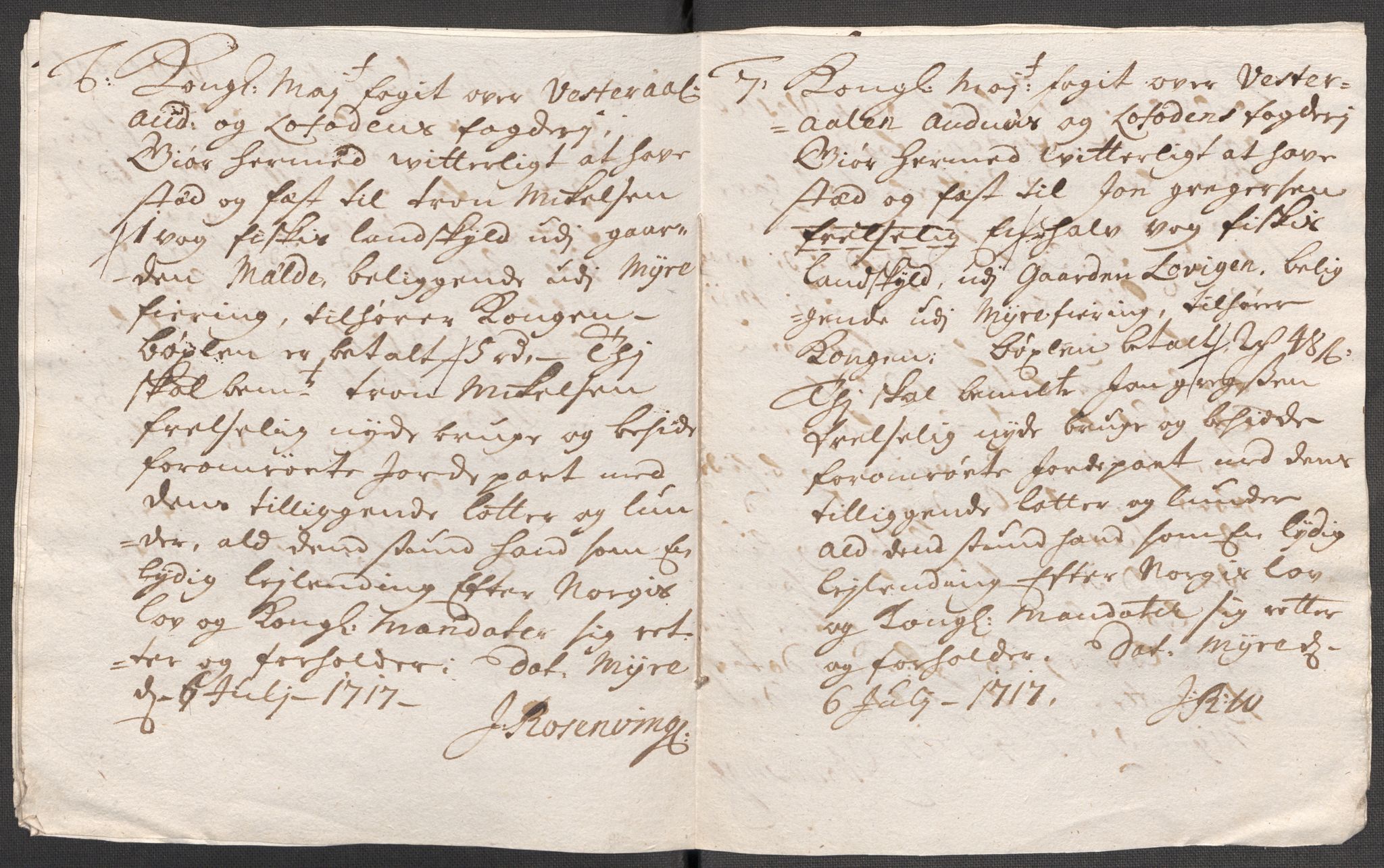 Rentekammeret inntil 1814, Reviderte regnskaper, Fogderegnskap, AV/RA-EA-4092/R67/L4683: Fogderegnskap Vesterålen, Andenes og Lofoten, 1717, p. 142