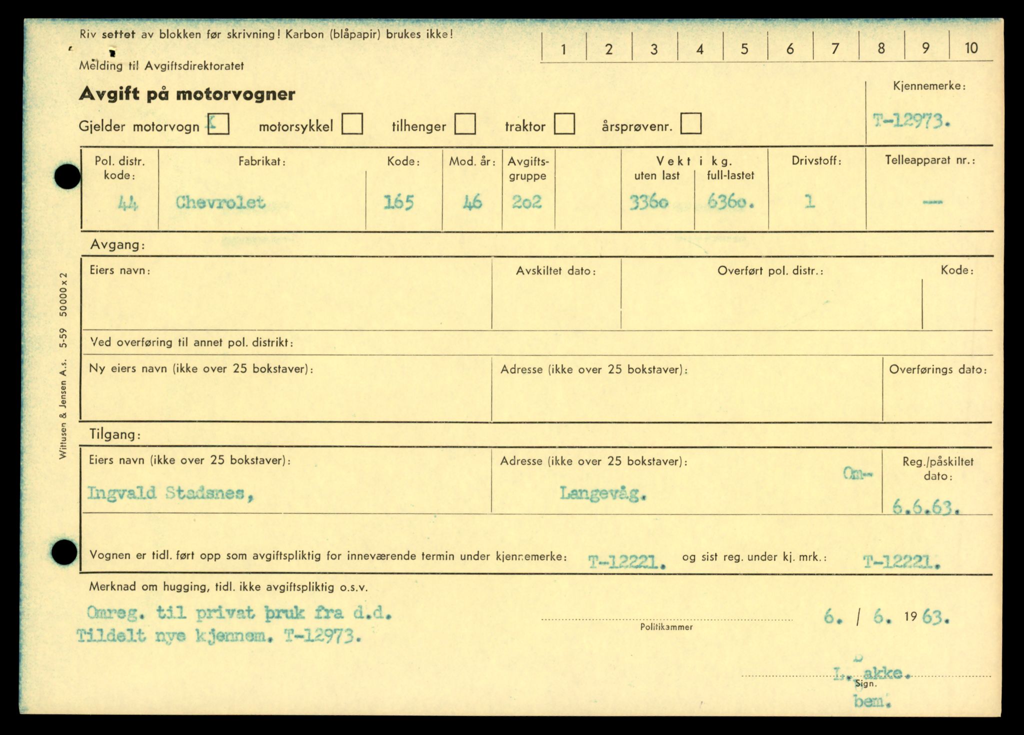 Møre og Romsdal vegkontor - Ålesund trafikkstasjon, AV/SAT-A-4099/F/Fe/L0036: Registreringskort for kjøretøy T 12831 - T 13030, 1927-1998, p. 2129