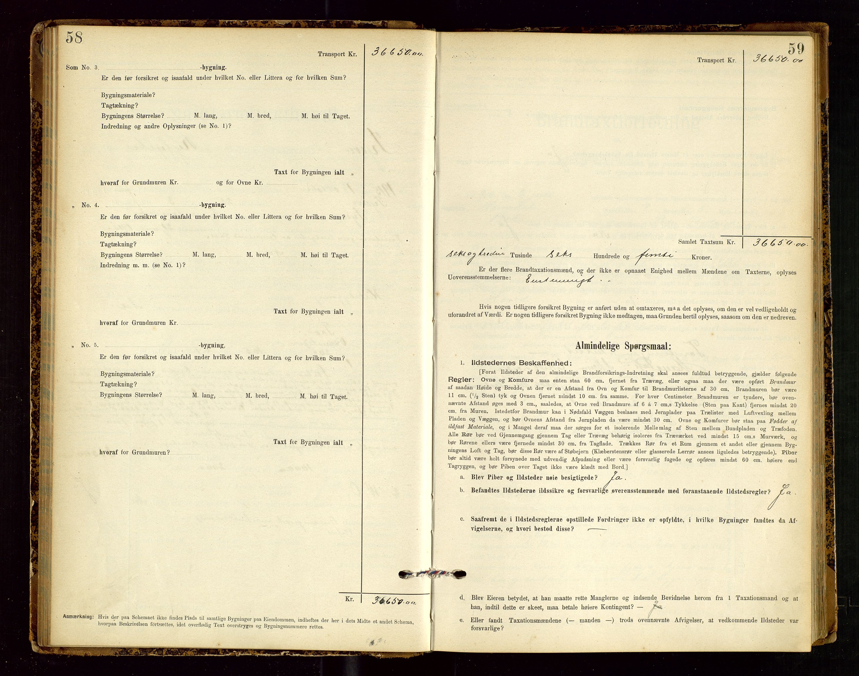 Tysvær lensmannskontor, AV/SAST-A-100192/Gob/L0002: "Brandtakstprotokol for Lensmanden i Tysvær", 1901-1932, p. 58-59