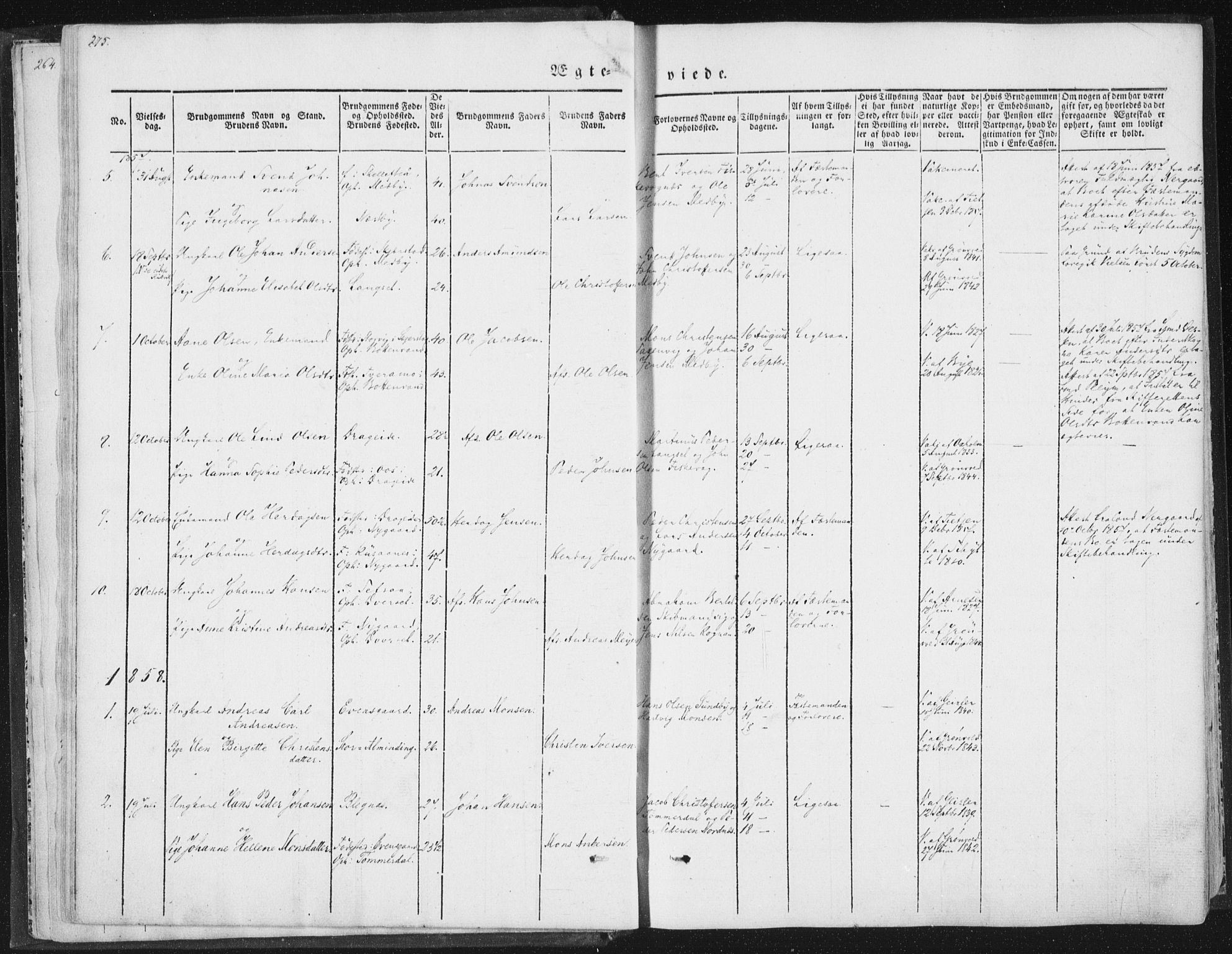 Ministerialprotokoller, klokkerbøker og fødselsregistre - Nordland, AV/SAT-A-1459/847/L0667: Parish register (official) no. 847A07, 1842-1871, p. 275