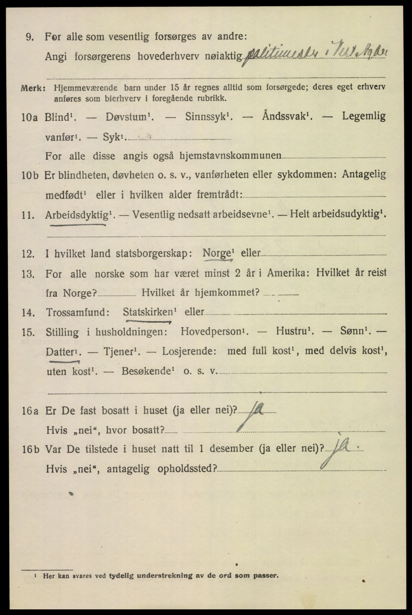 SAK, 1920 census for Mandal, 1920, p. 4138