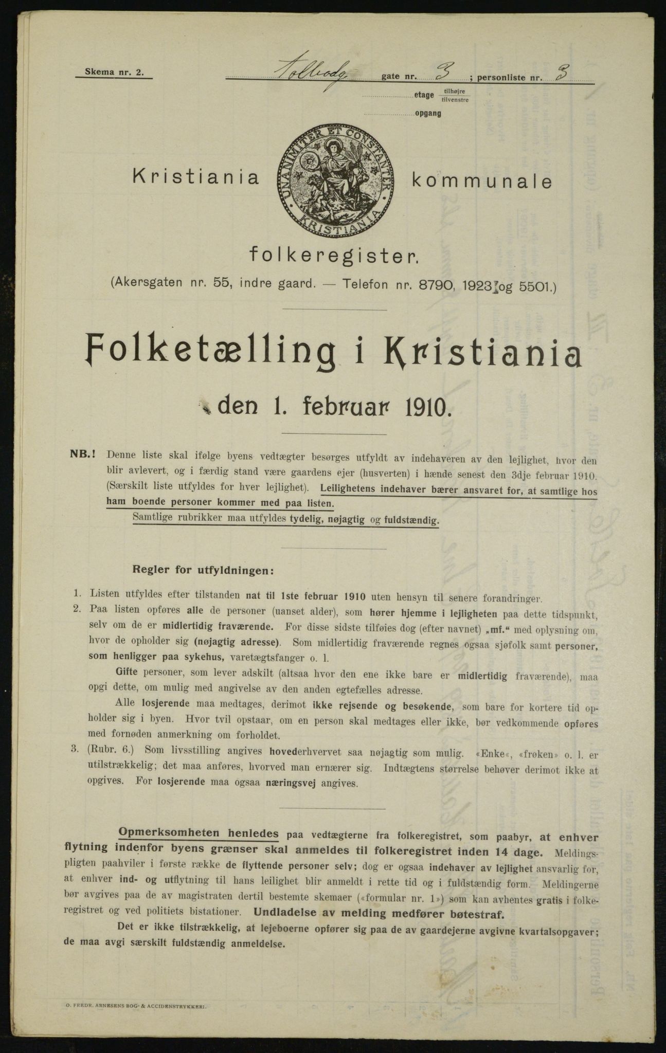 OBA, Municipal Census 1910 for Kristiania, 1910, p. 107328