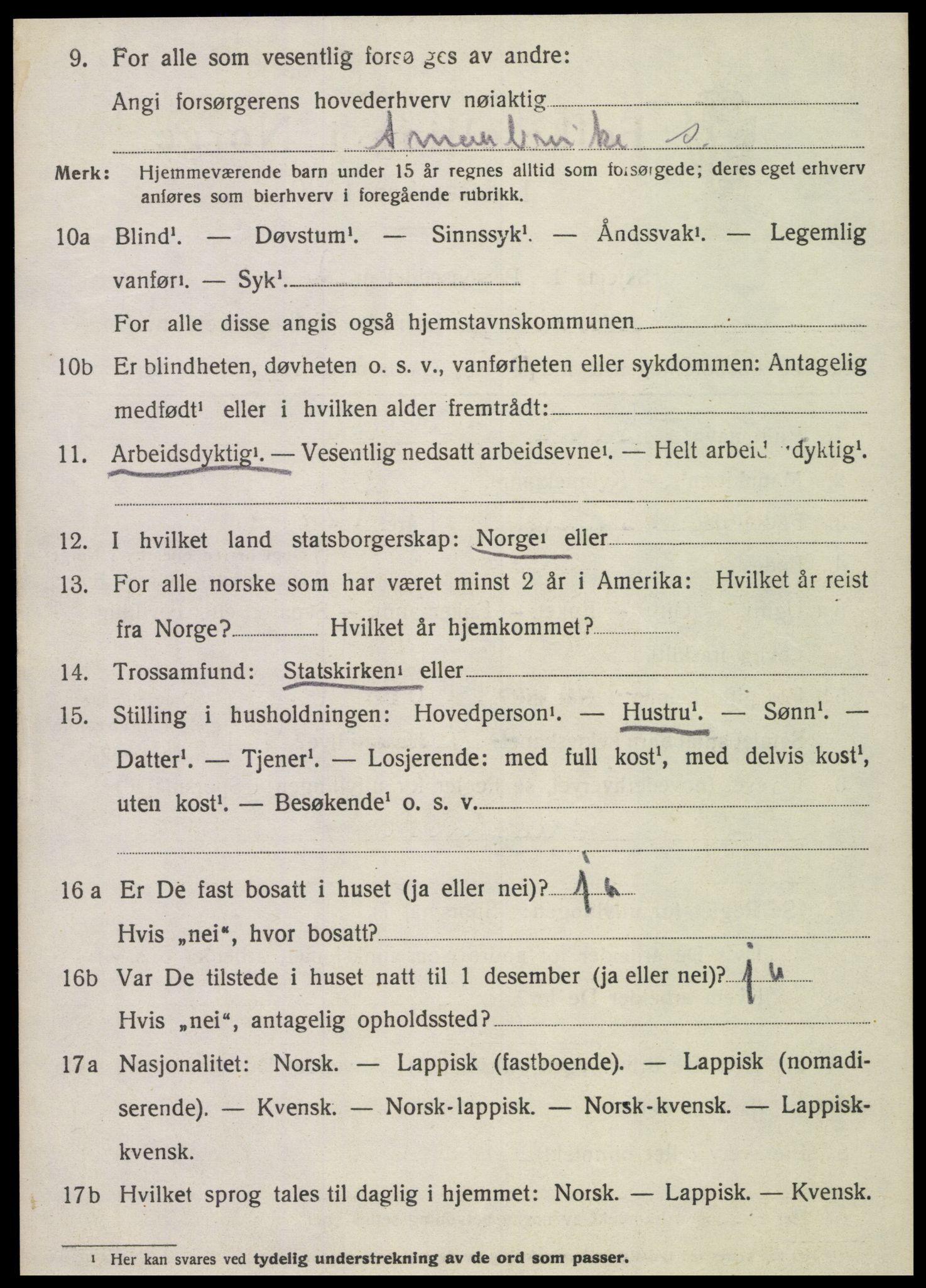 SAT, 1920 census for Sparbu, 1920, p. 6798