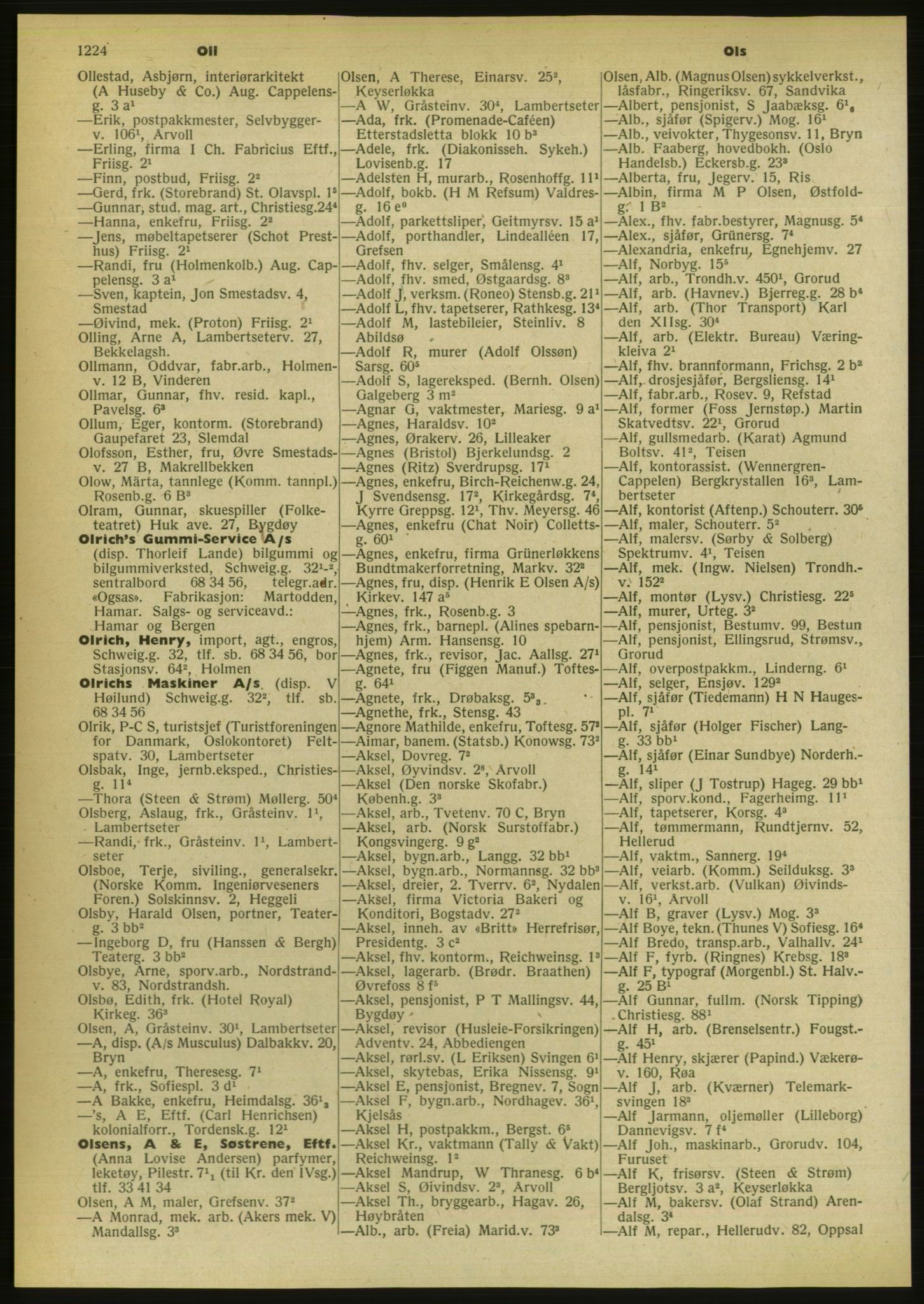 Kristiania/Oslo adressebok, PUBL/-, 1956-1957, p. 1224
