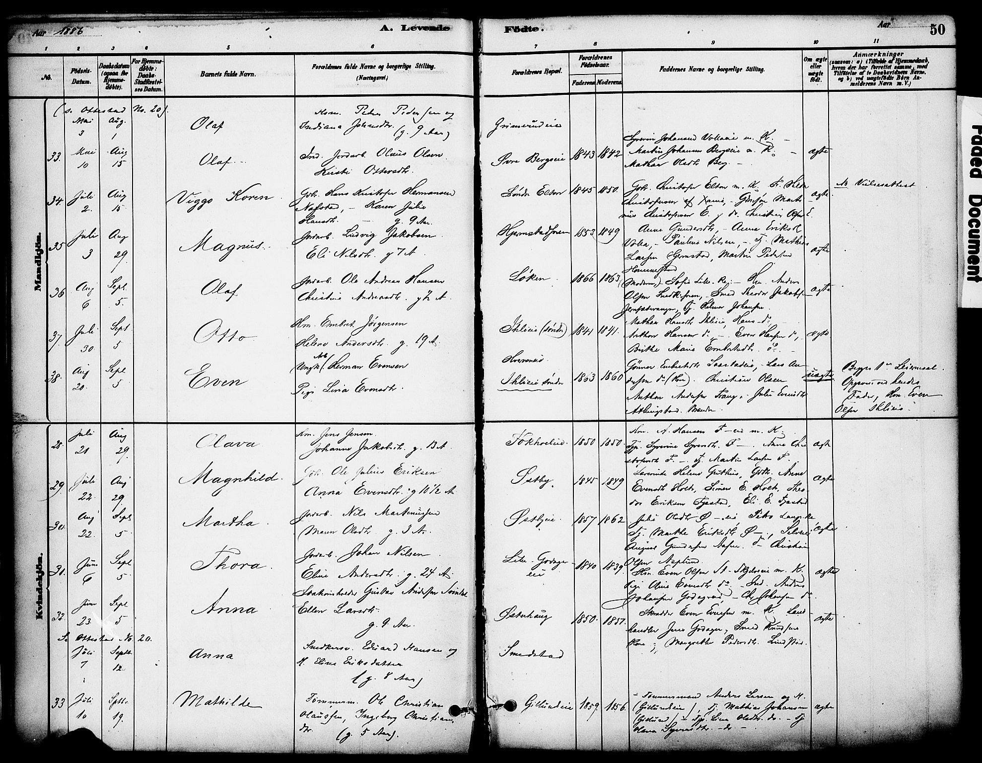 Stange prestekontor, SAH/PREST-002/K/L0017: Parish register (official) no. 17, 1880-1893, p. 50