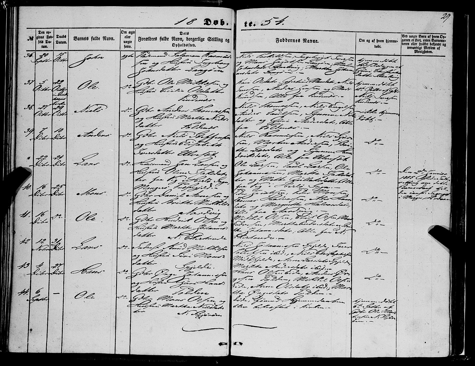 Fjell sokneprestembete, SAB/A-75301/H/Haa: Parish register (official) no. A 2, 1847-1864, p. 29