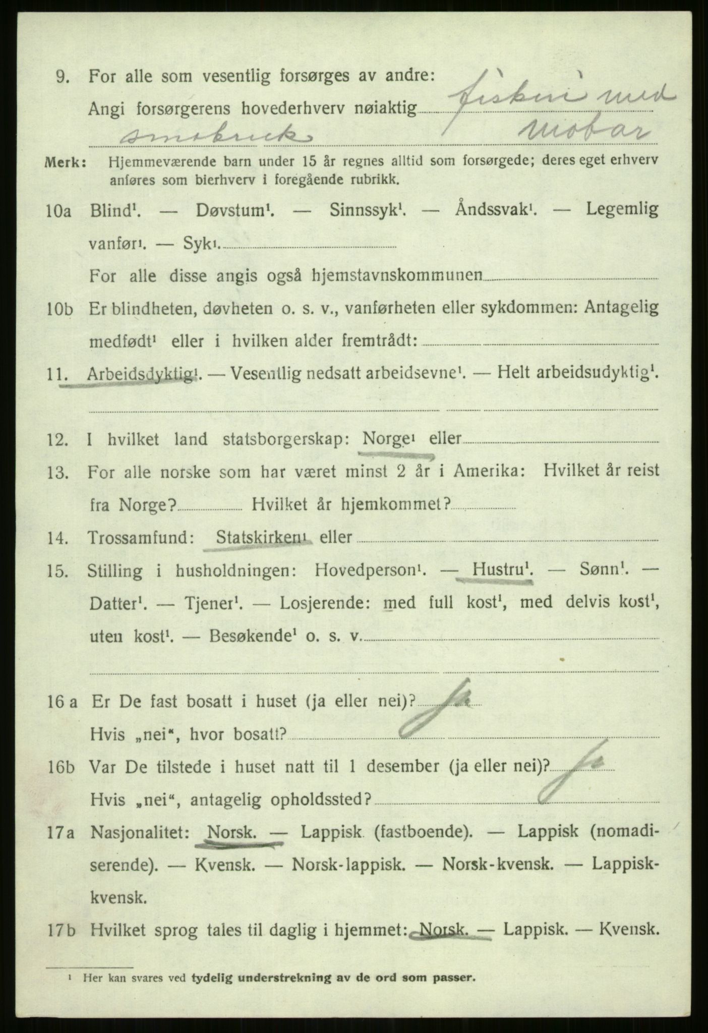 SATØ, 1920 census for Nordreisa, 1920, p. 3950