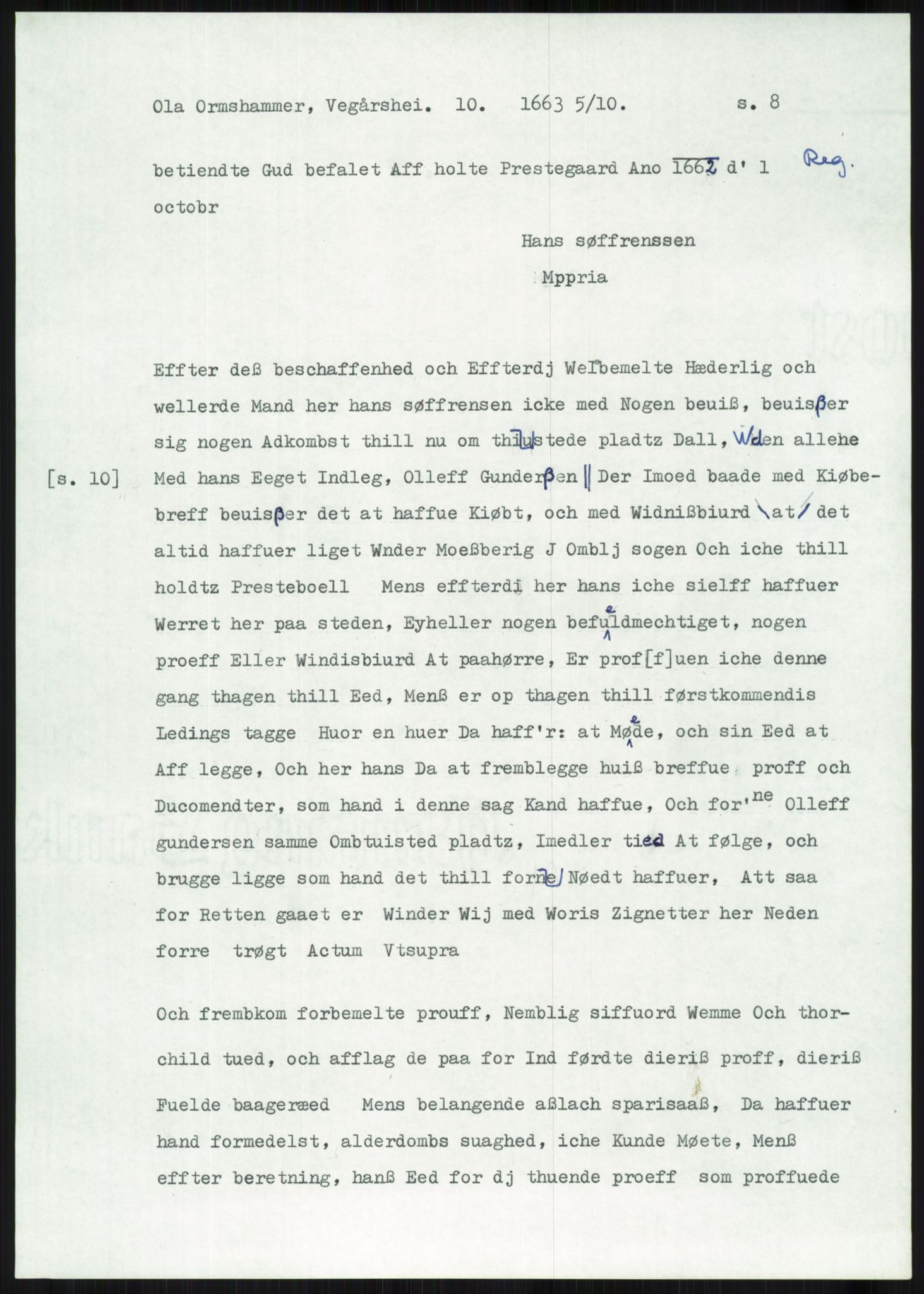 Samlinger til kildeutgivelse, Diplomavskriftsamlingen, AV/RA-EA-4053/H/Ha, p. 3675