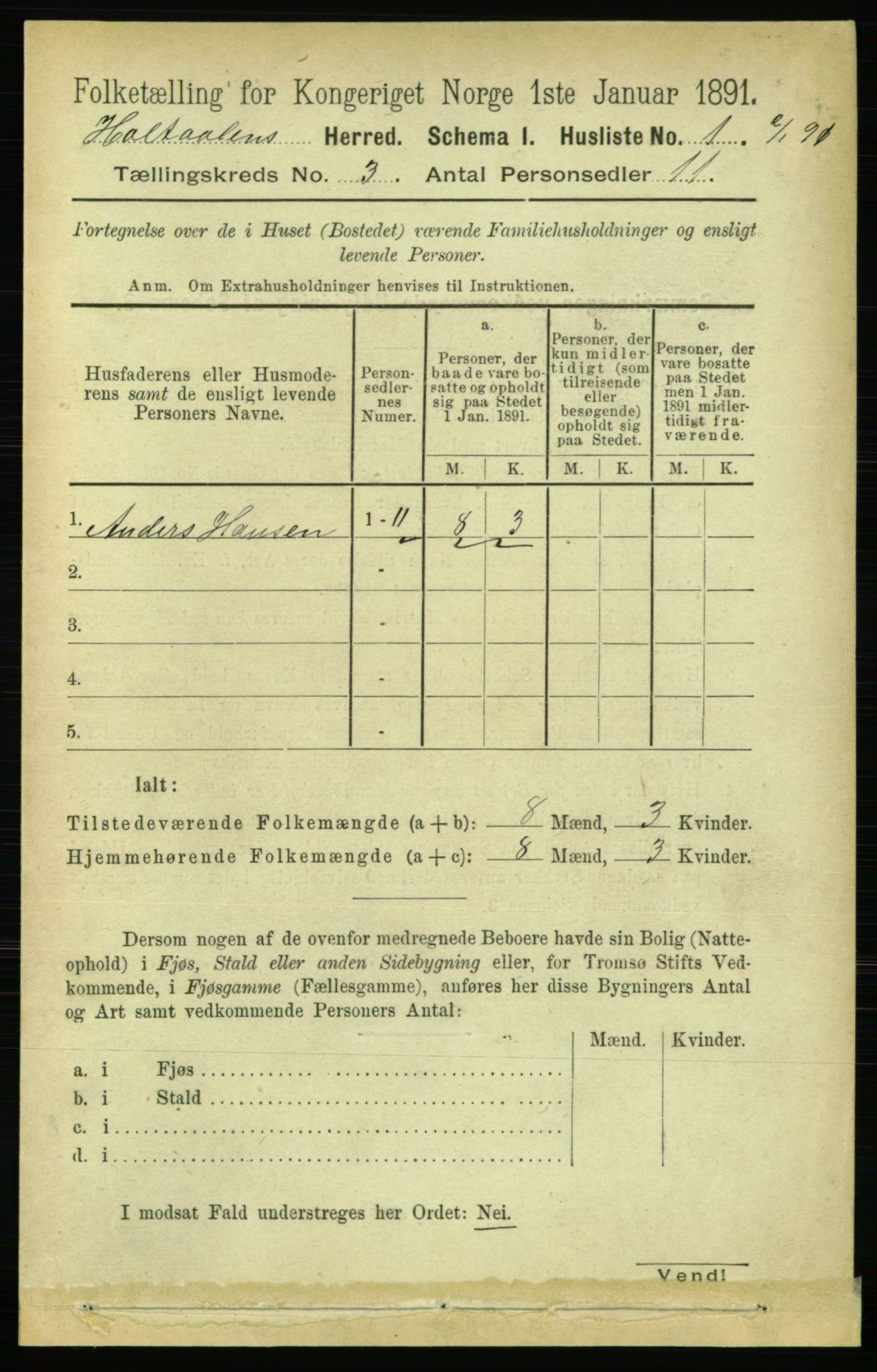 RA, 1891 census for 1645 Haltdalen, 1891, p. 792